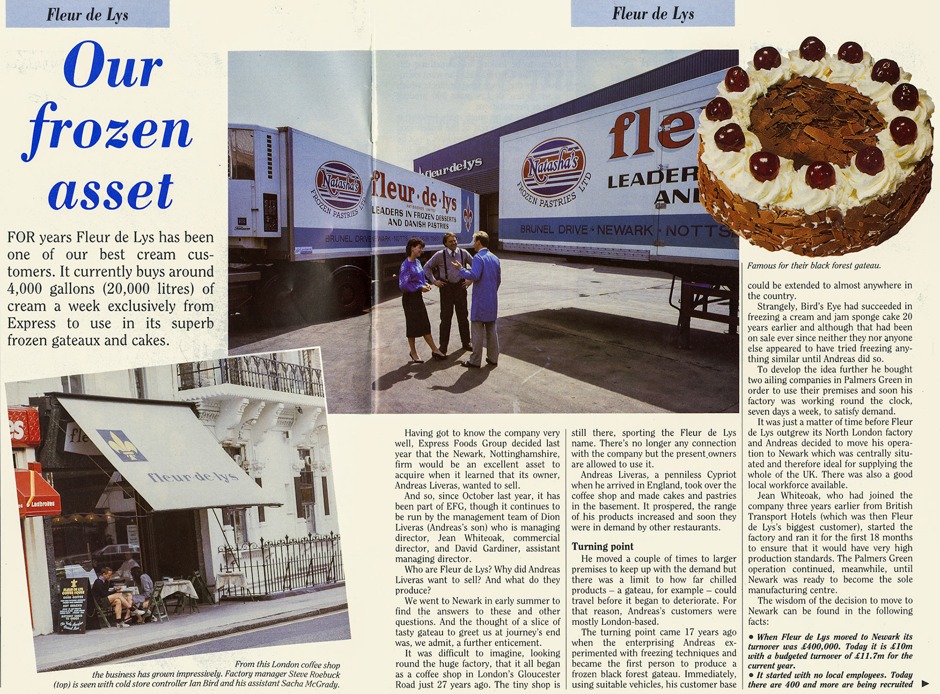1988 Fleur de Lys expand at their Newark operation, page 1. (August Express News)