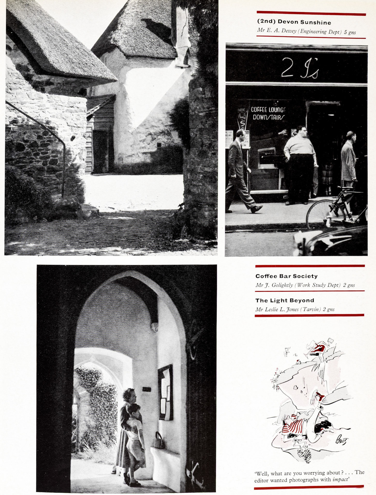 1961 Photo competition winners-Mr E.A. Dewey (Engineering), Mr J. Golightly (Work Study), and Mr Leslie L. Jones (Tarvin). (Express News Autumn)