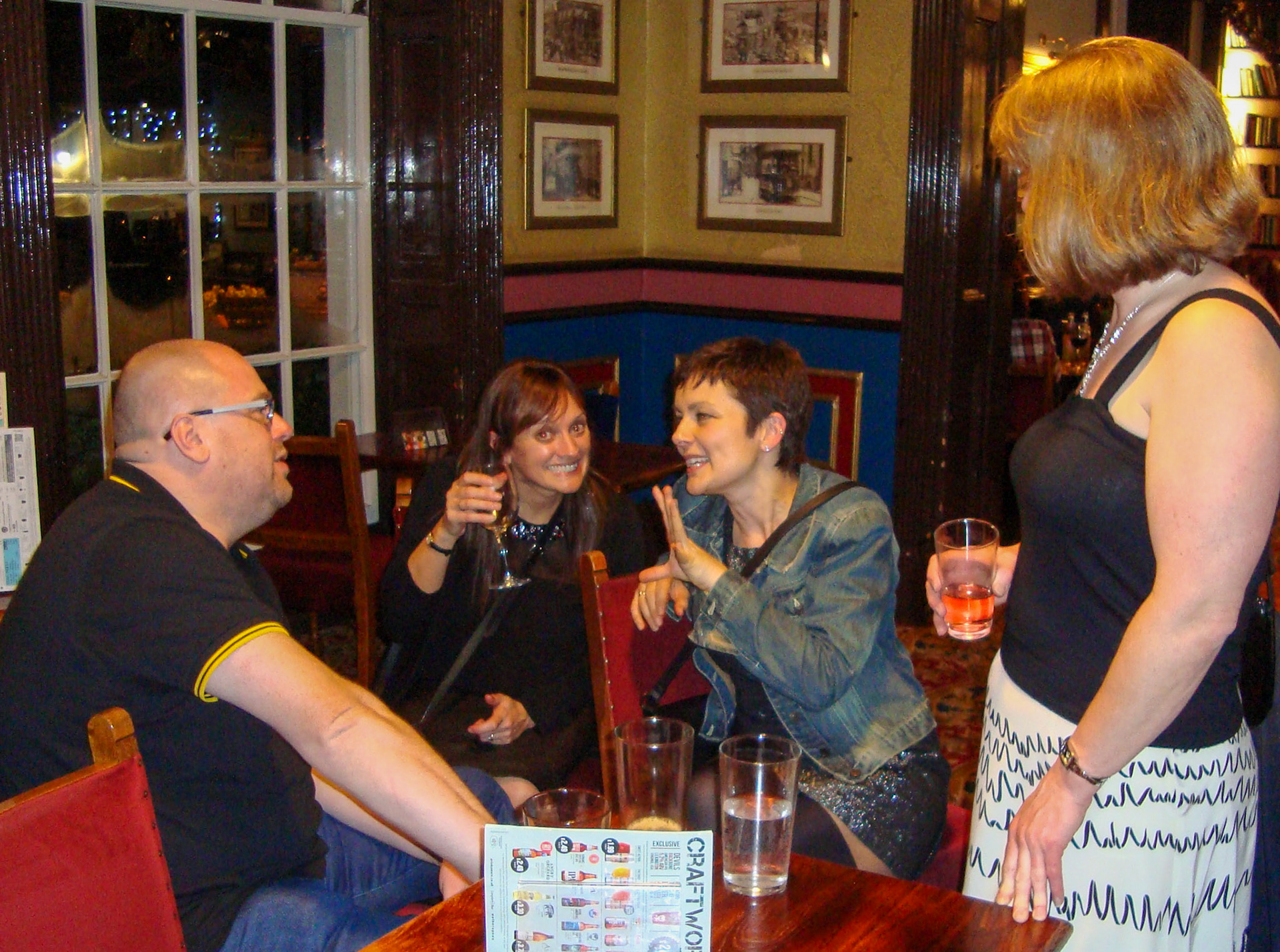 2014 Exeter Staff Reunion. Christian Webber, Michelle, Melanie May and Sandra Wyatt.  (Courtesy Phillip Budd)