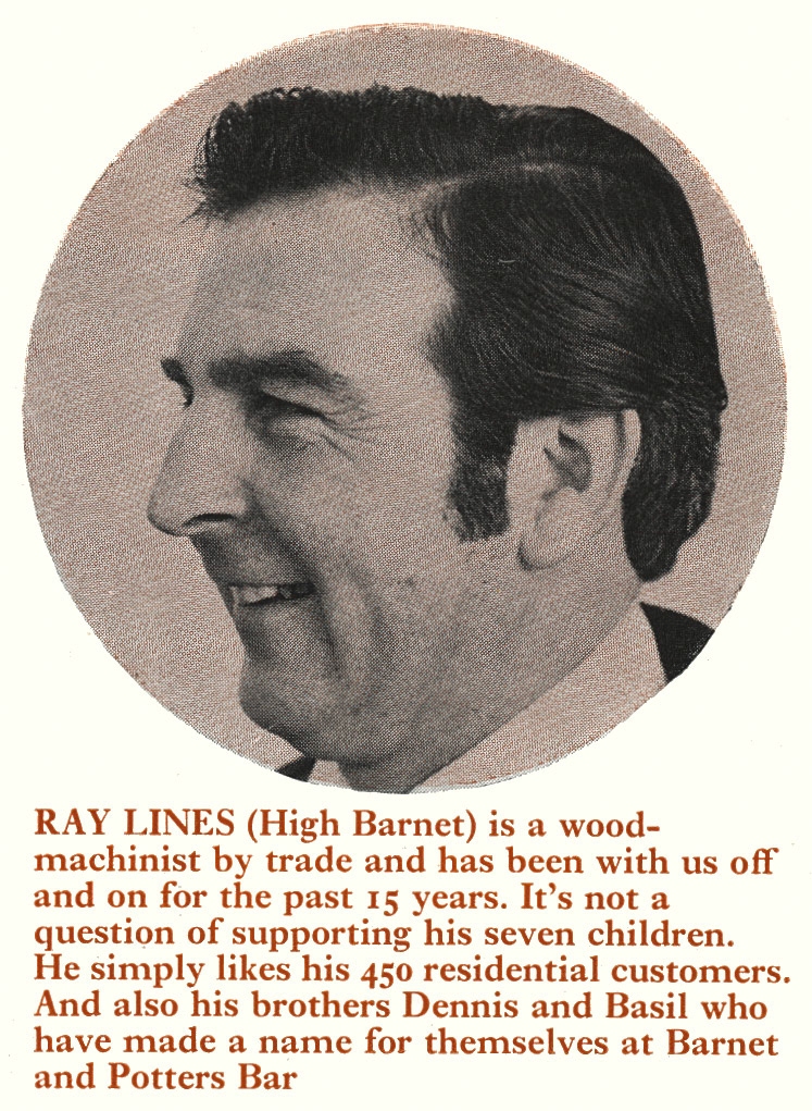 1974 High Barnet milkman Ray LInes. (Express News Summer)