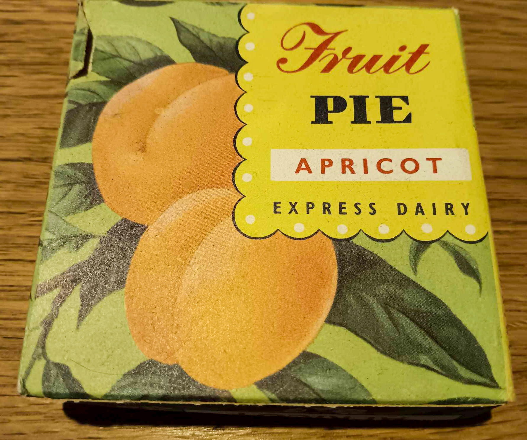 1960's? Express Dairy grocery products. John Carey comments "I remember the fruit pies and the Express Tea, and on a Sunday we sold cases of tinned fruit with cream-nearly all was sold out." (Courtesy Gerald Croxford)