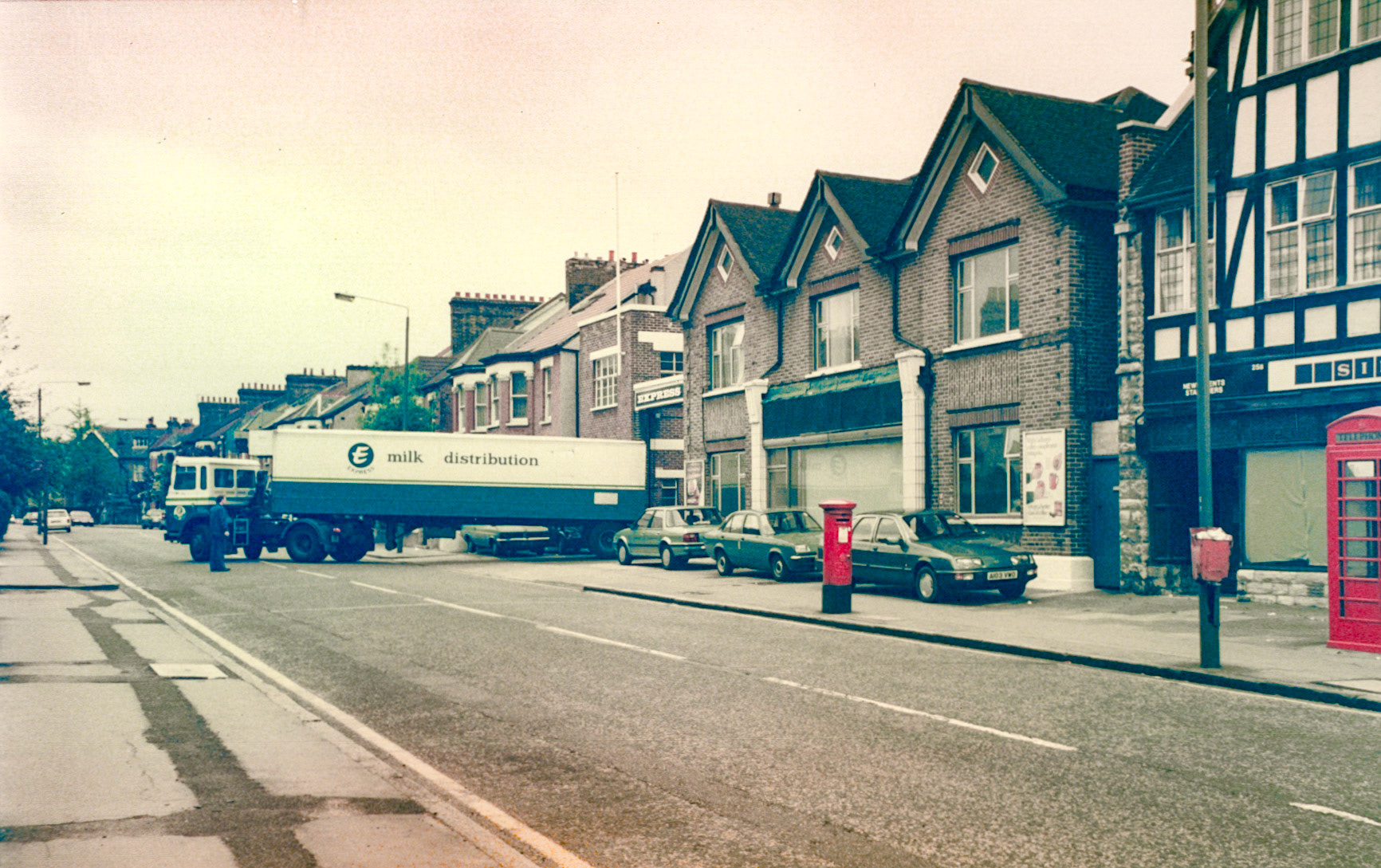 1980s Bromley Processing frontage and nearby roads. (Courtesy Colin Bristow)