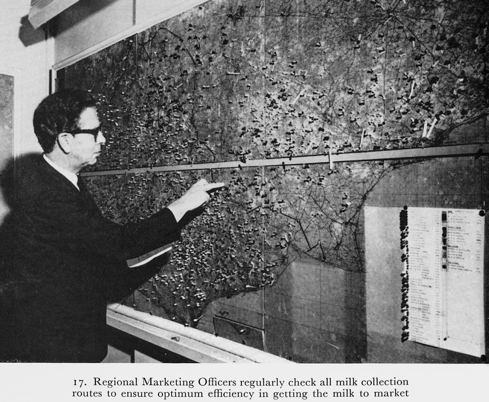 1973 Illustrations from 'Milk to Market', Stanley Baker. Roger Smith comments "I think this is John Taylor in Mercury House, Region 11"