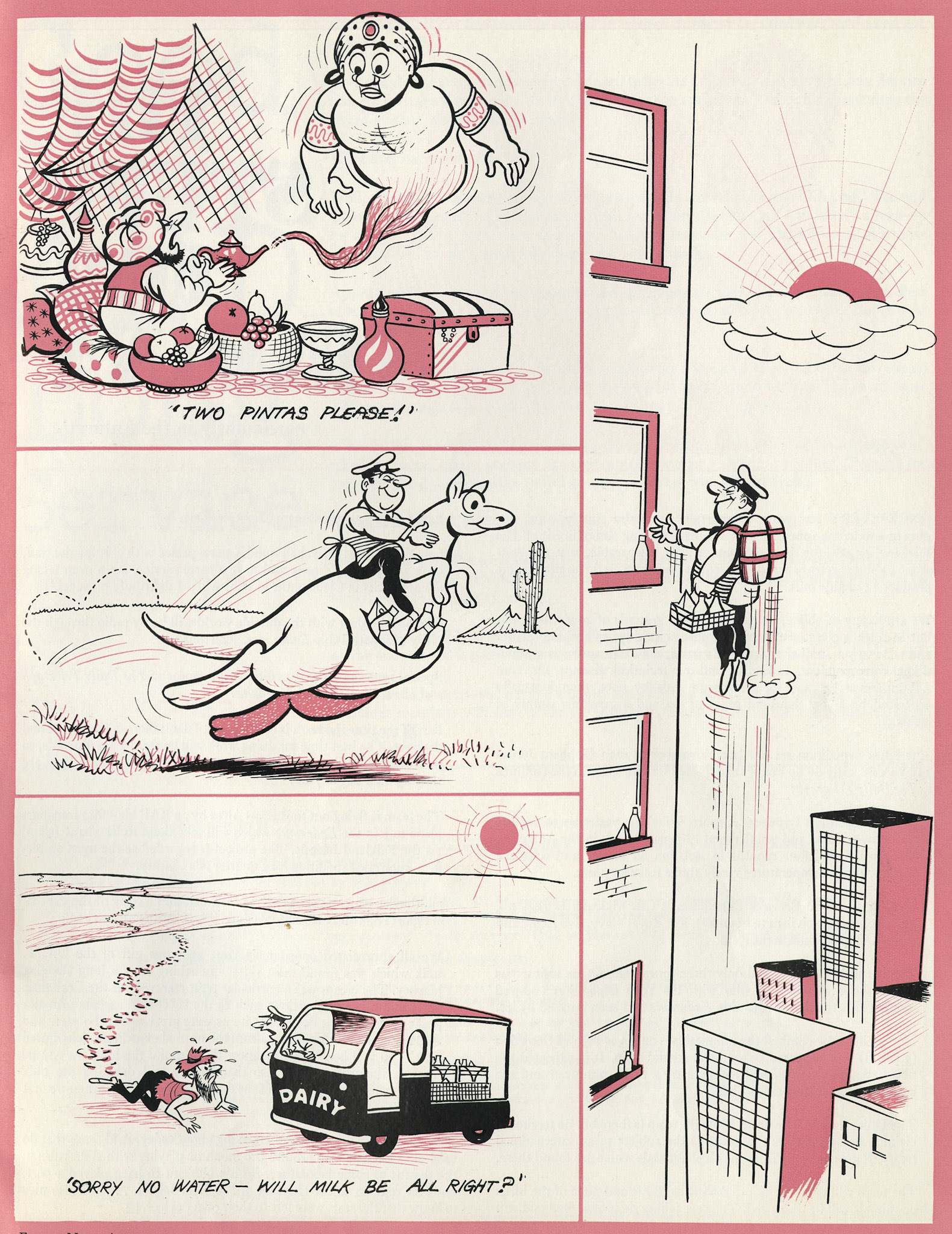 1971 Colin Earl cartoons on the theme of 'It's a man's world' (Express News Autumn )