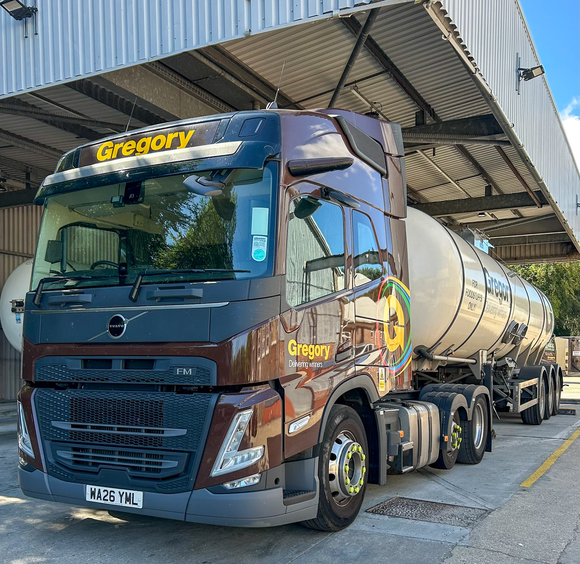 2026 Milborne reload operations re-started by Arla, using part of the old creamery site off Blandford Hill, A354. (Courtesy Olly Frampton)