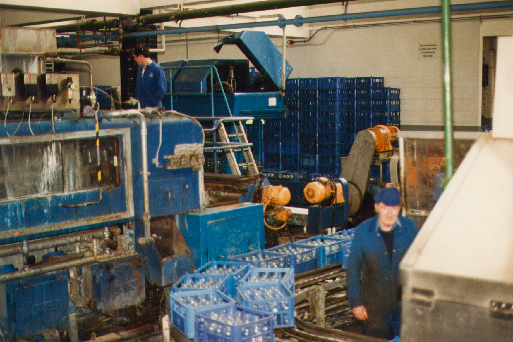 1980s Bromley Processing bottling line. (Pictures by Reg Ball, on loan from Colin Bristow)