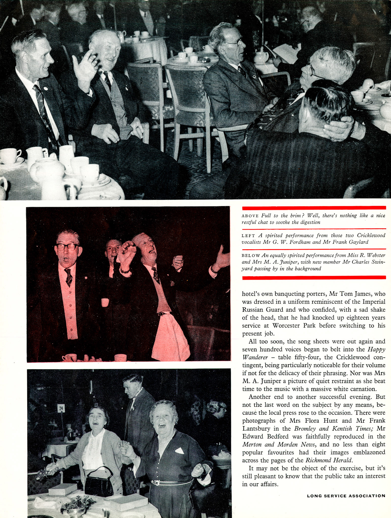 1961 London's 9th Annual Dinner at the Grosvenor Rooms. (LSA Annual Review)