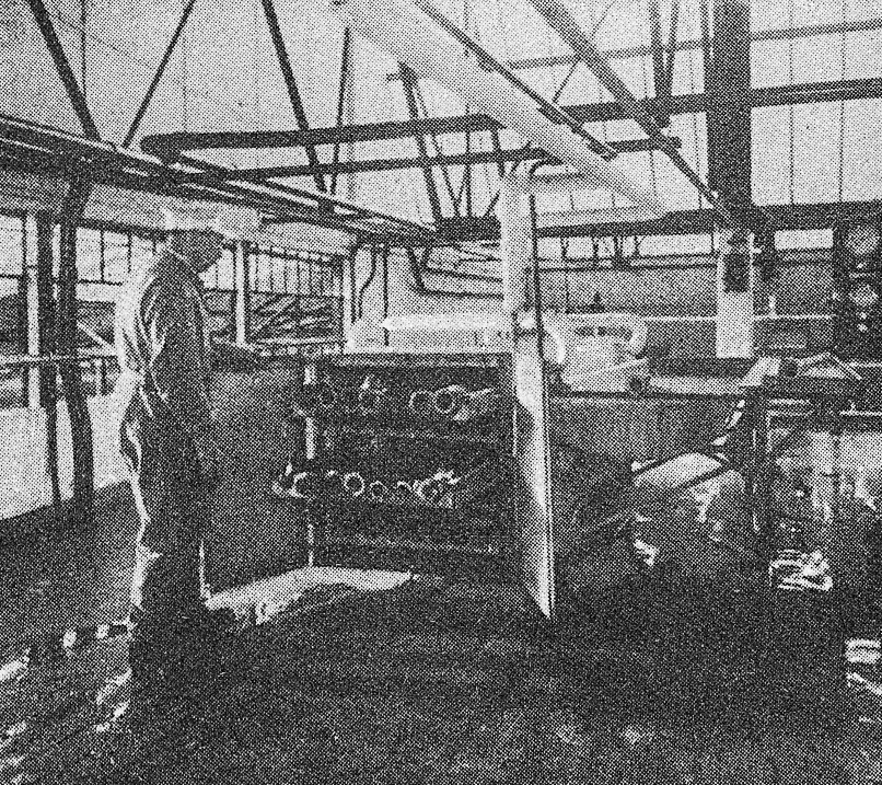 1930's Cricklewood-Pipe sterilising and washing. 'A peep behind the scenes of the Express Dairy, Claremont Road, Cricklewood - The largest dairy in Great Britain' (From 'While London Sleeps' booklet.