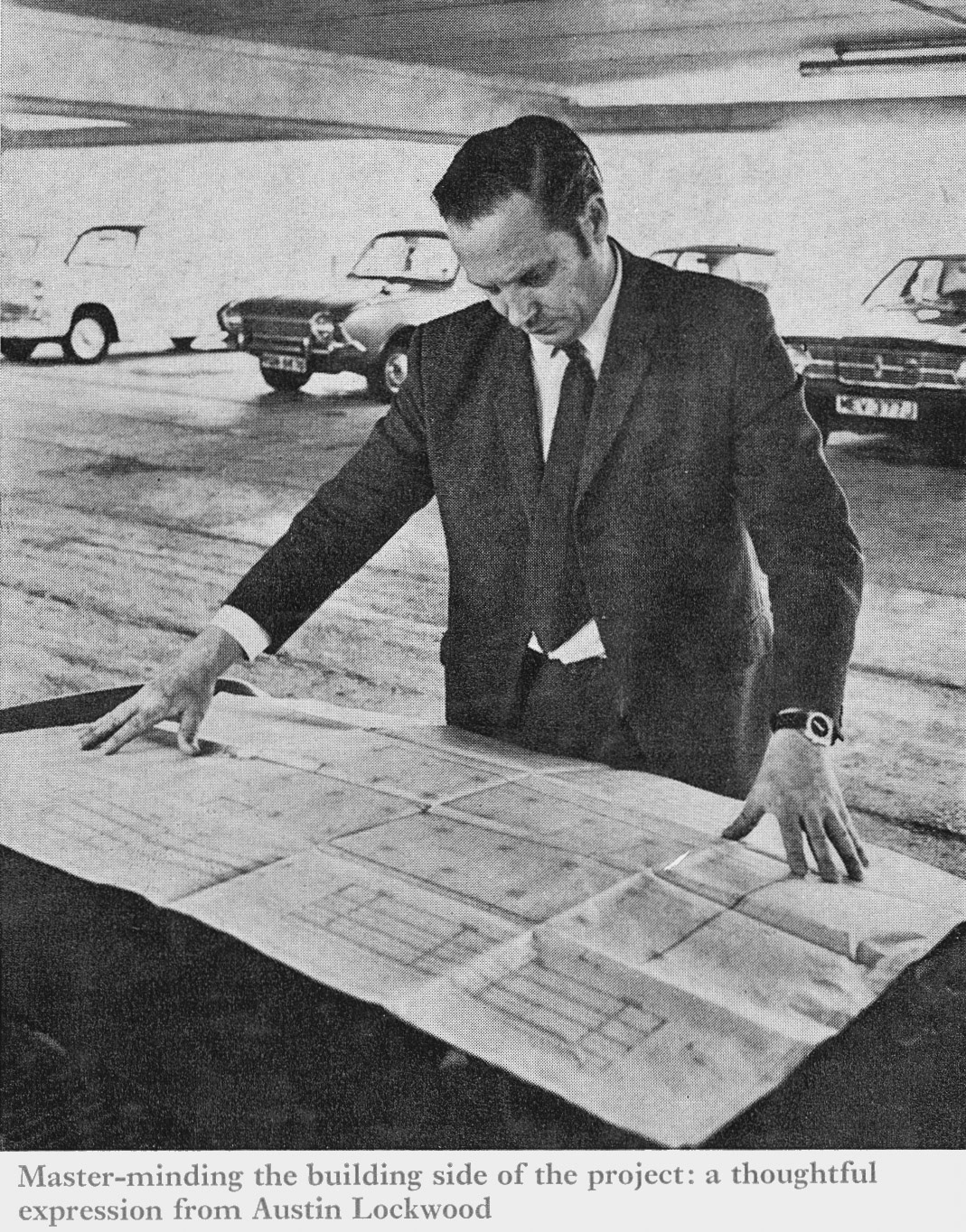 1972 Austin Lockwood, who masterminded the multi-storey car park at South Ruislip. (Express News Christmas)