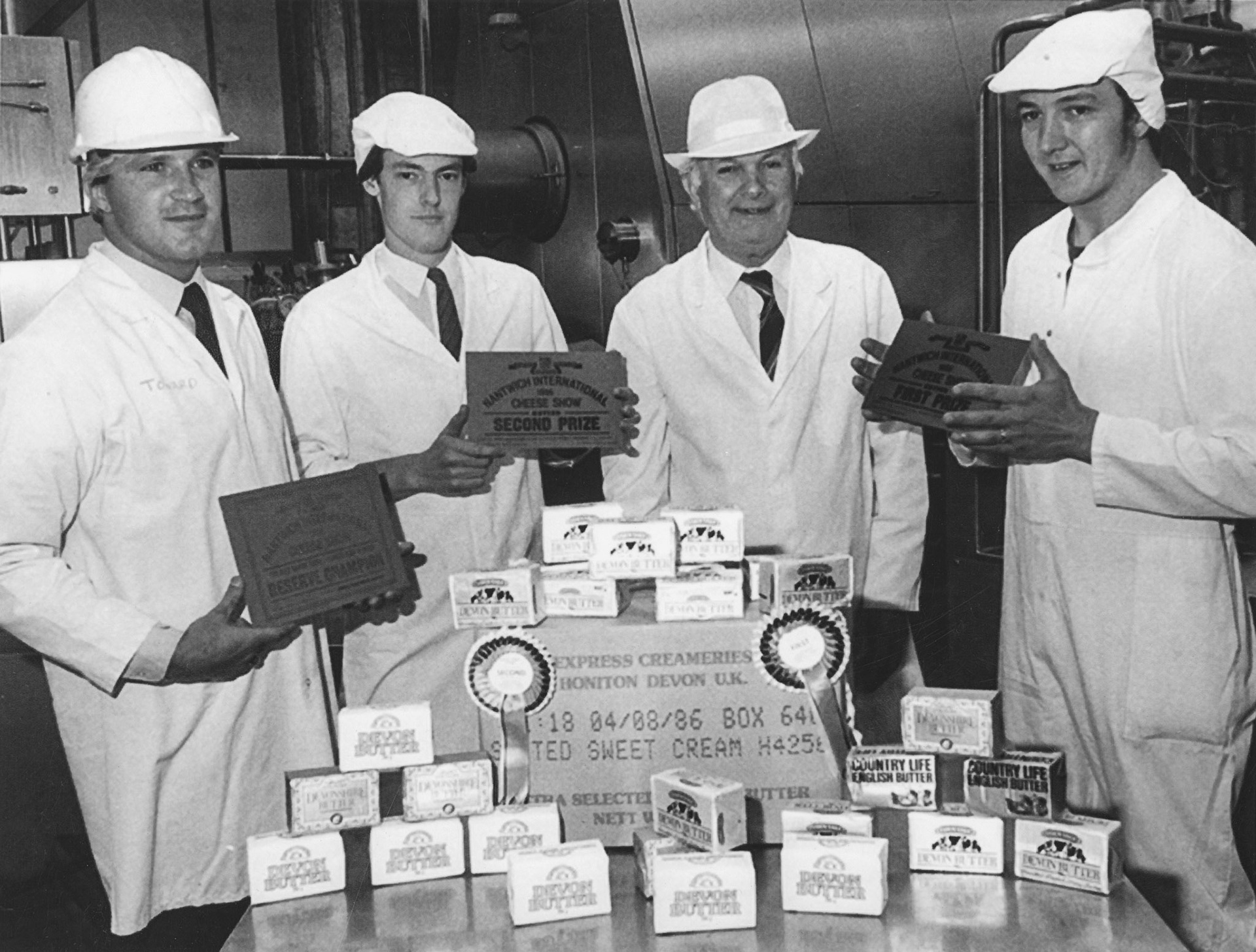 1986 Butter awards at Nantwich (Courtesy Allhallows Museum, Honiton)
