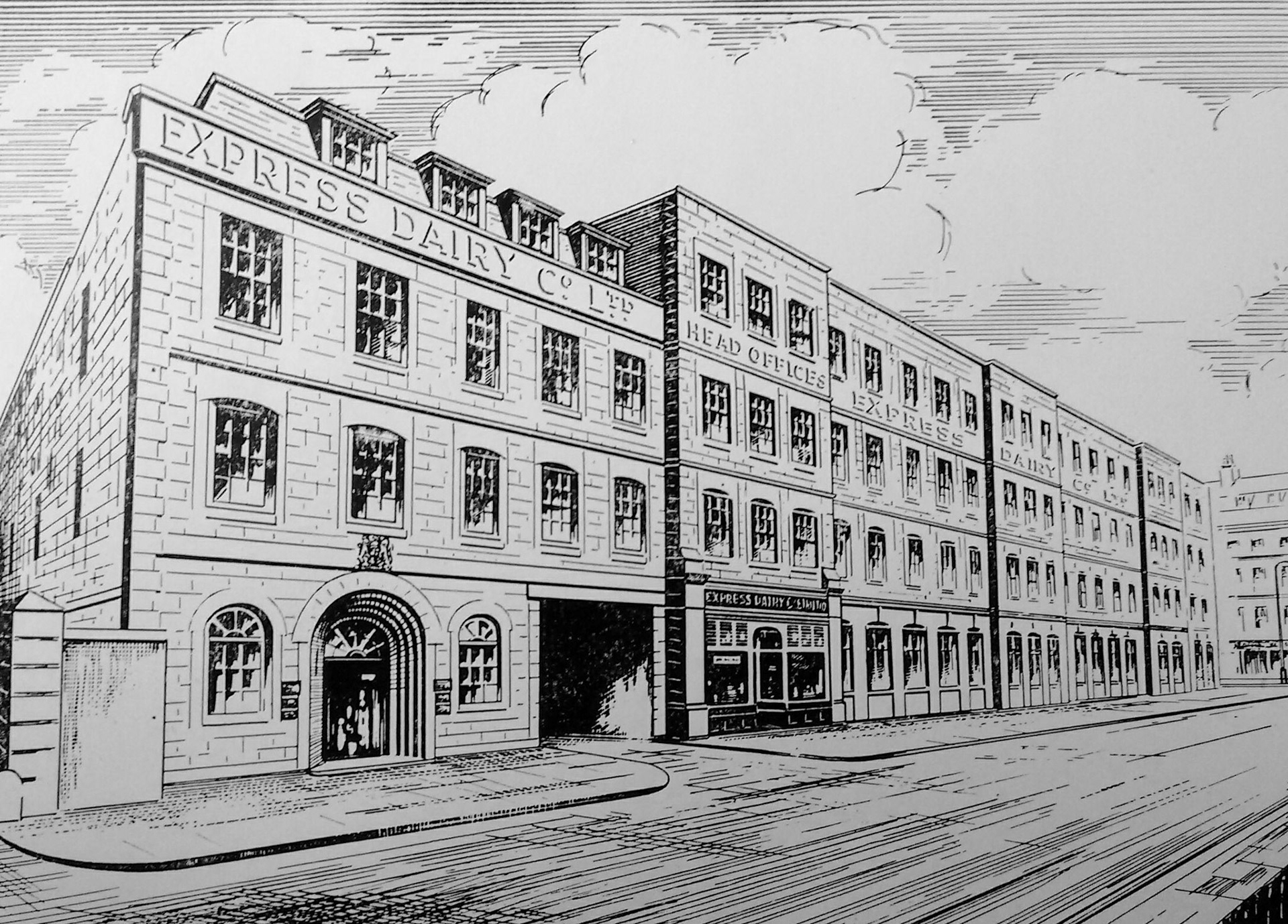 "Head Office of the Express Dairy Company" (Courtesy Michael Aldread)