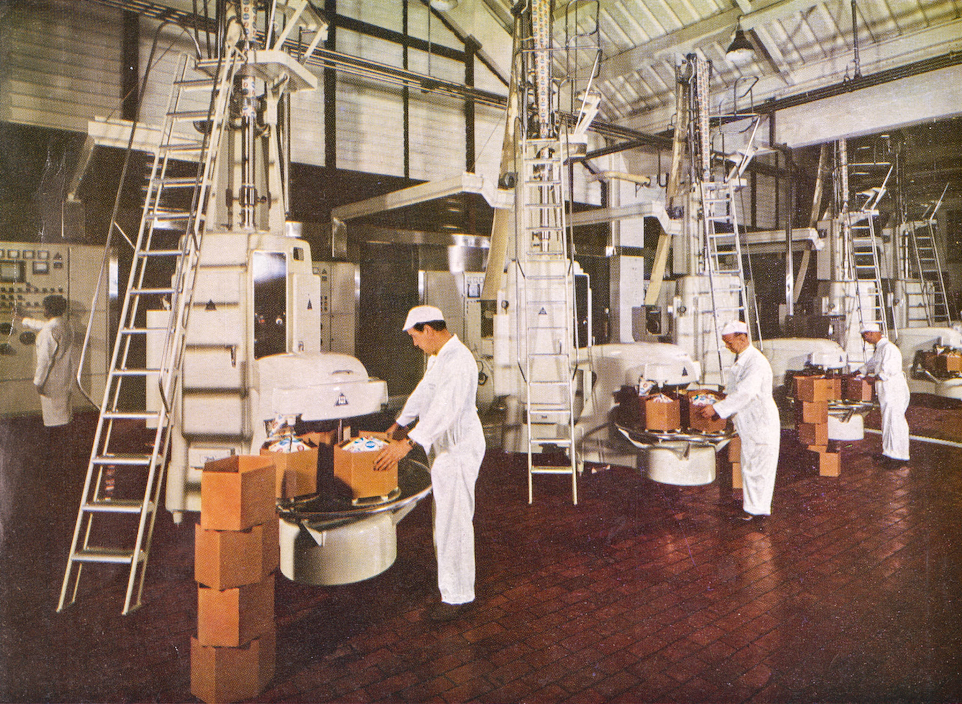 1966 UHT milk filling line at South Morden. (Express in 1966 Brochure, courtesy Paul Luke)