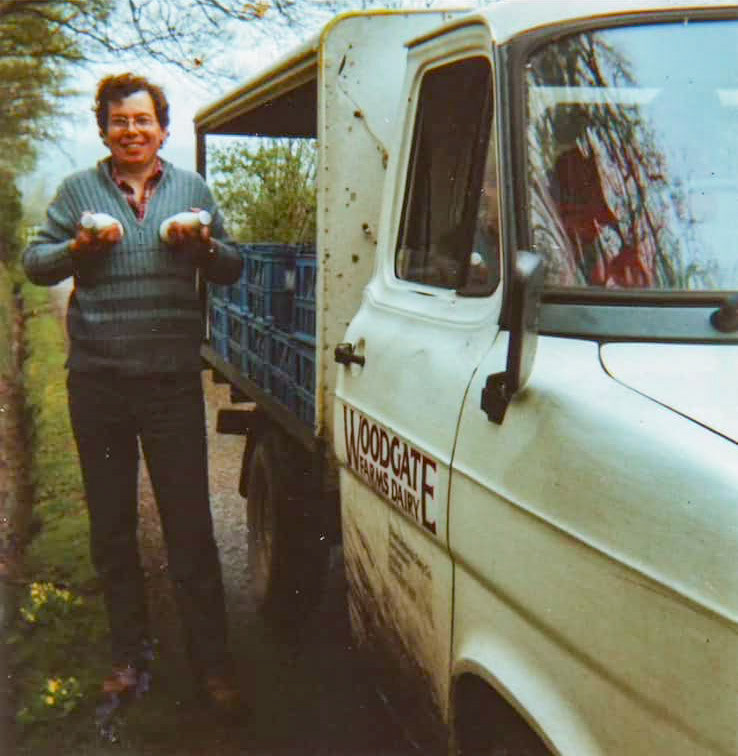 1989 Richard Evans, delivering from Crowhurstlands Farm Dairy. (Courtesy Richard Evans)