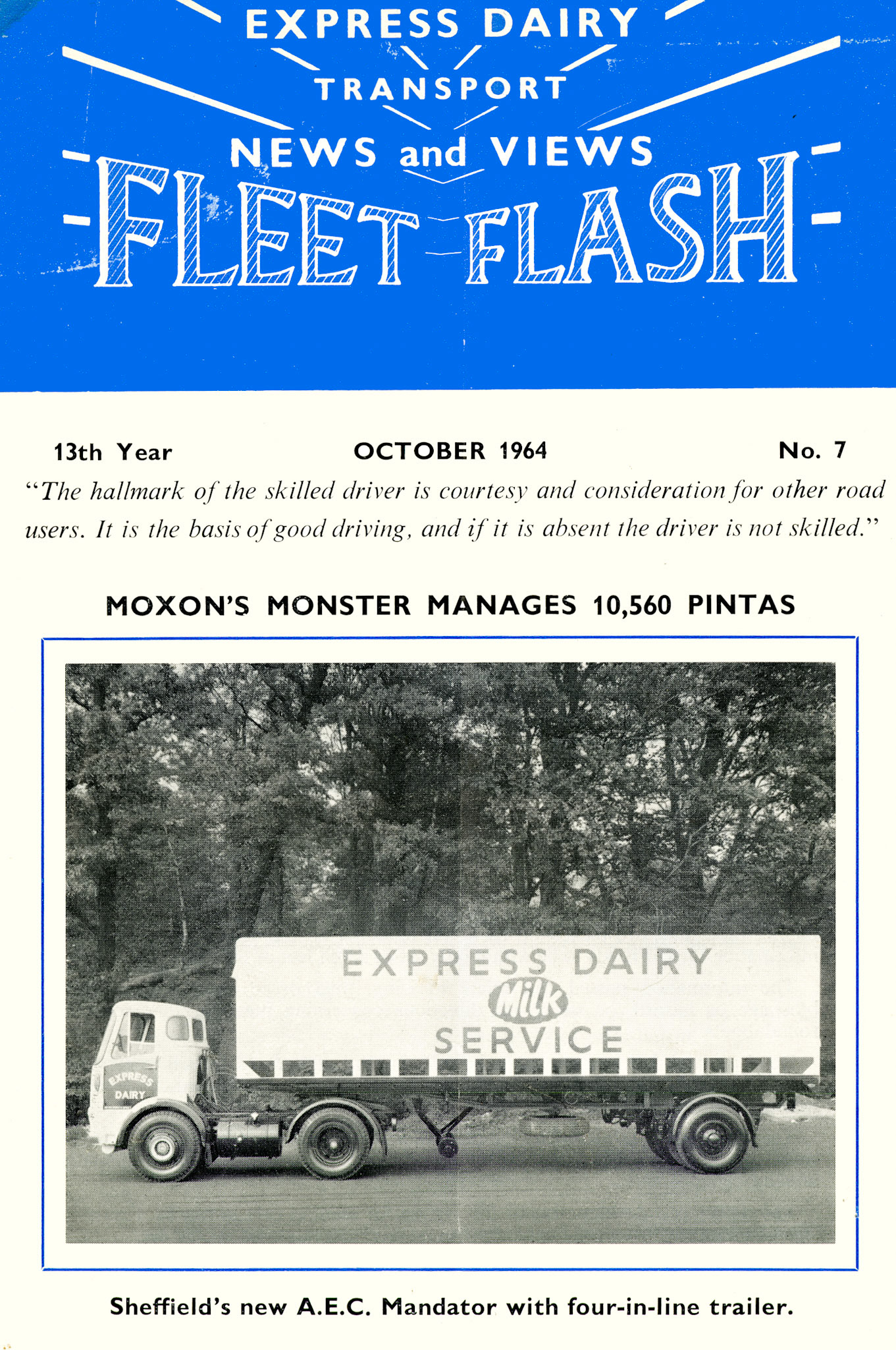 1964 Front Cover (Fleet Flash magazine-October 1964 No 7)