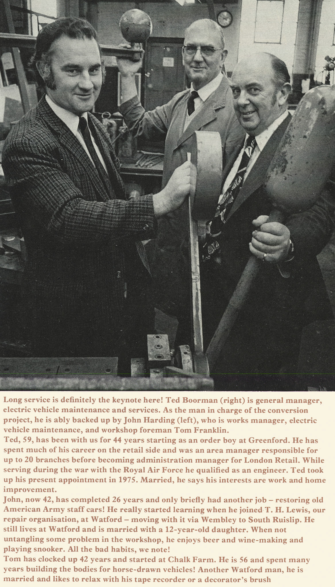 1977 EVM Staff-John Harding, Tom Franklin and Ted Boorman. (Express News Spring)