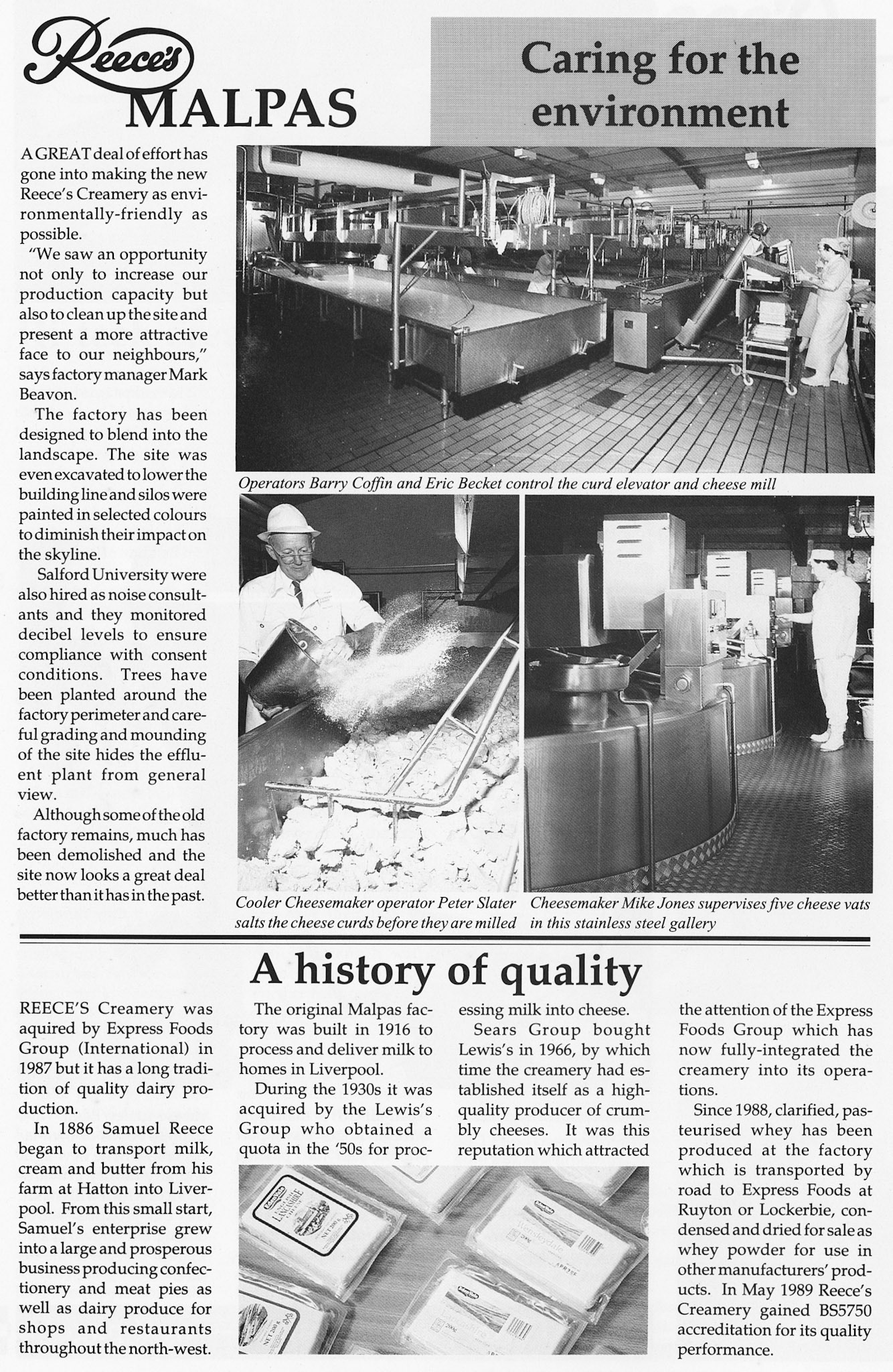 1990 - Express Foods News, featuring Malpas