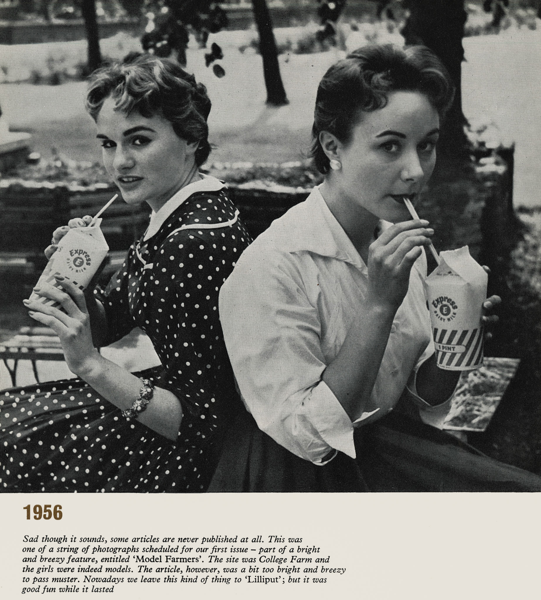 1956 'Model Farmers' at College Farm (Express News December)