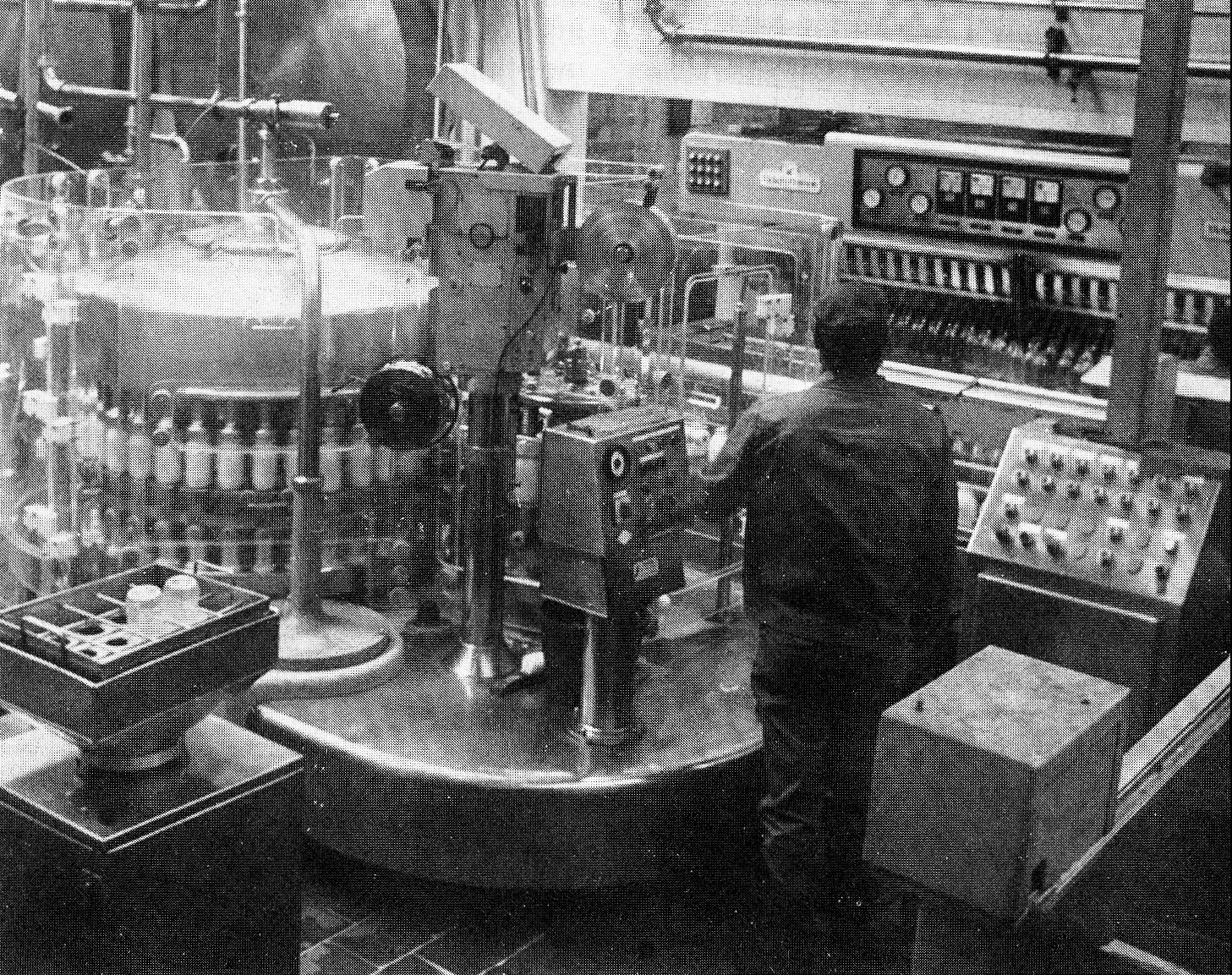 1980 Wakefield. Conversion to 'pintie' bottles and the installation of a new 500-a-minute bottling line to add to its existing 400 line has trebled output compared with 1957, when the dairy opened. 164 staff kept the milk flowing at 45,000 gallons a day. (Express News October)