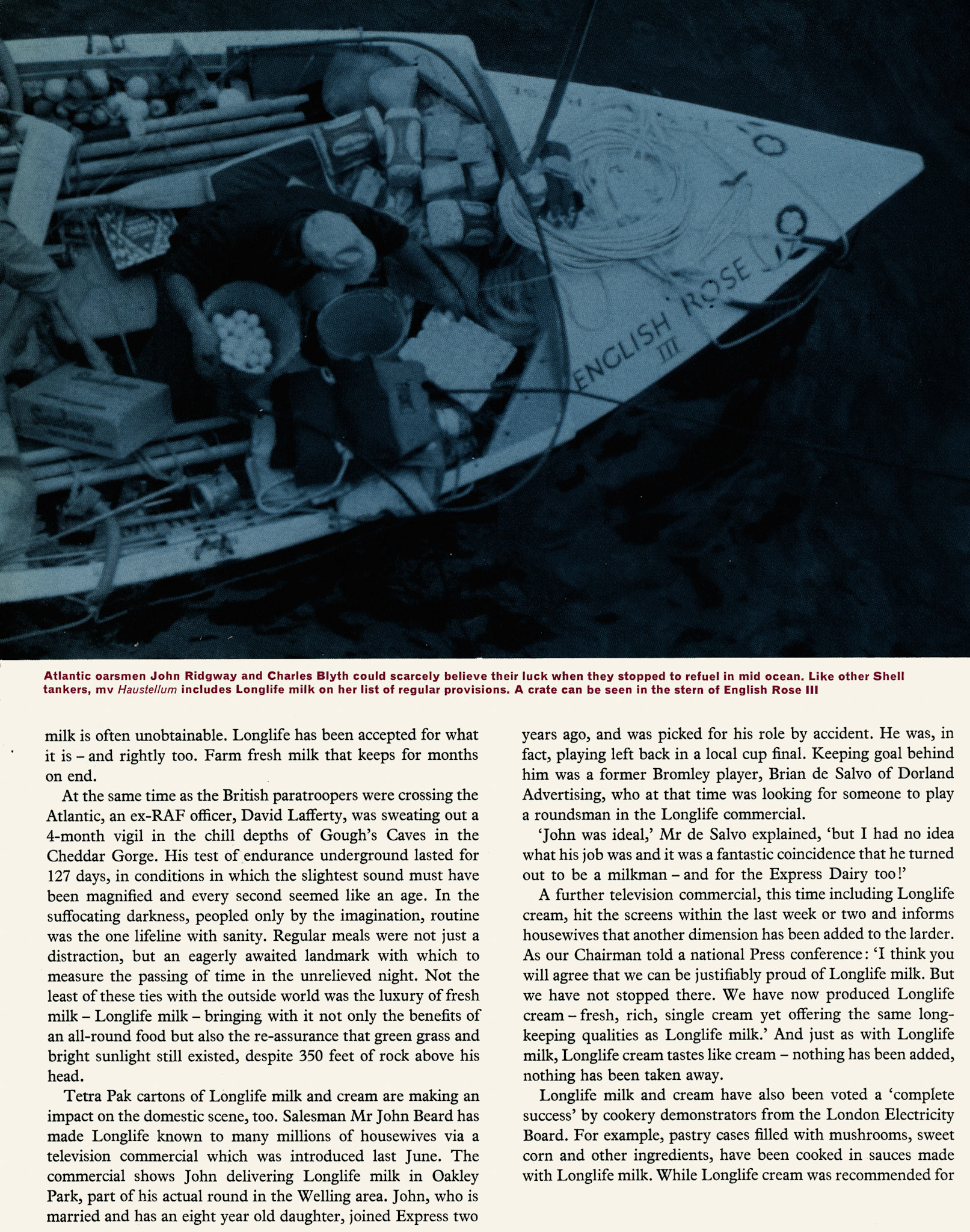 1966 Long Life Milk article (Express News Autumn &amp; Christmas)