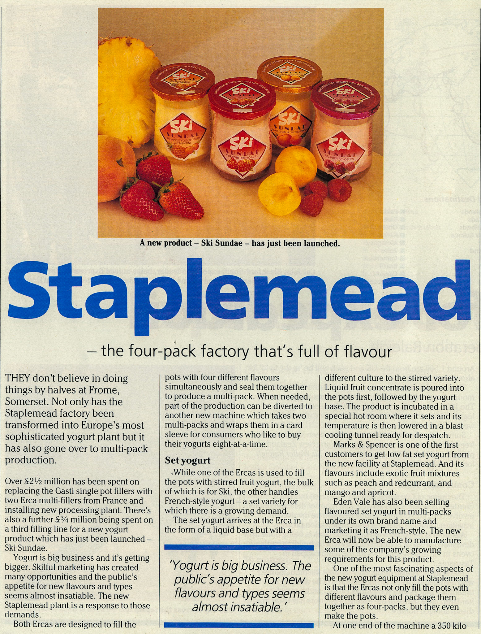 1986 Staplemead multi-pack production