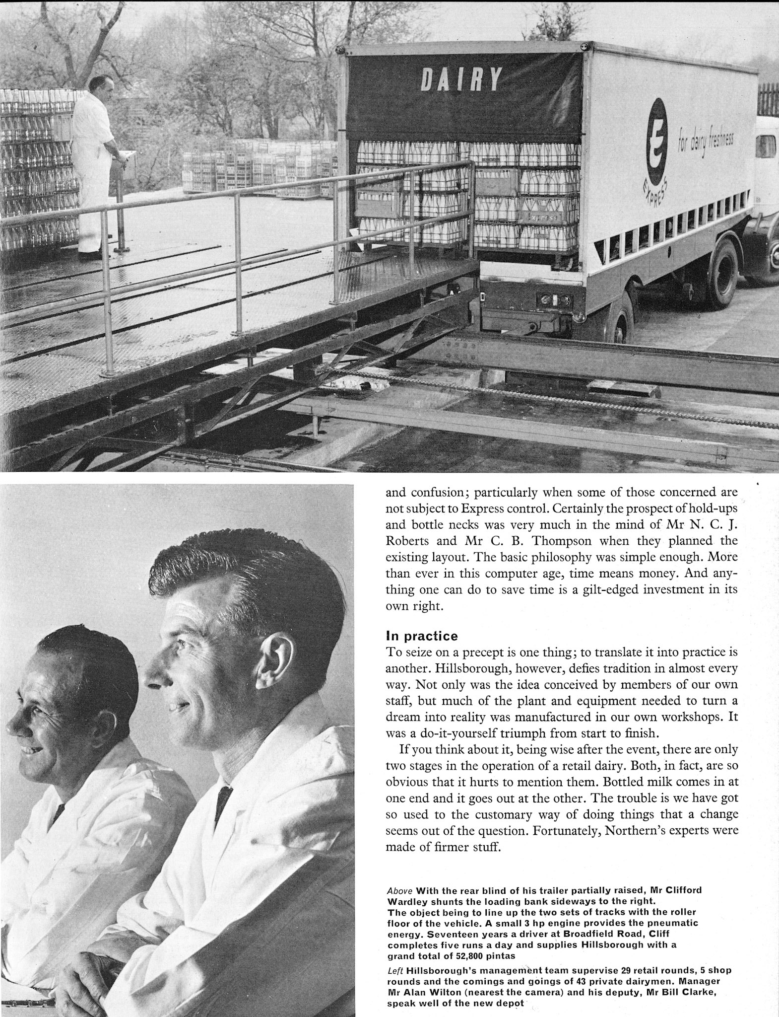 1966 Hillsborough, Sheffield Depot. Movable loading platform techniques. (Express News Summer 1966)