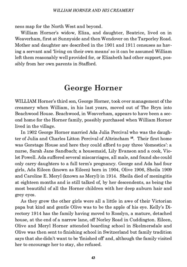 William Horner and his Creamery, Jill King