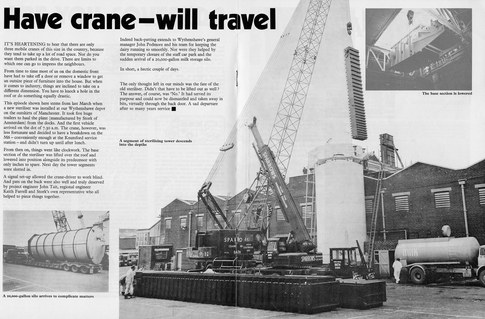 1975 Wythenshawe's new silo craned into position