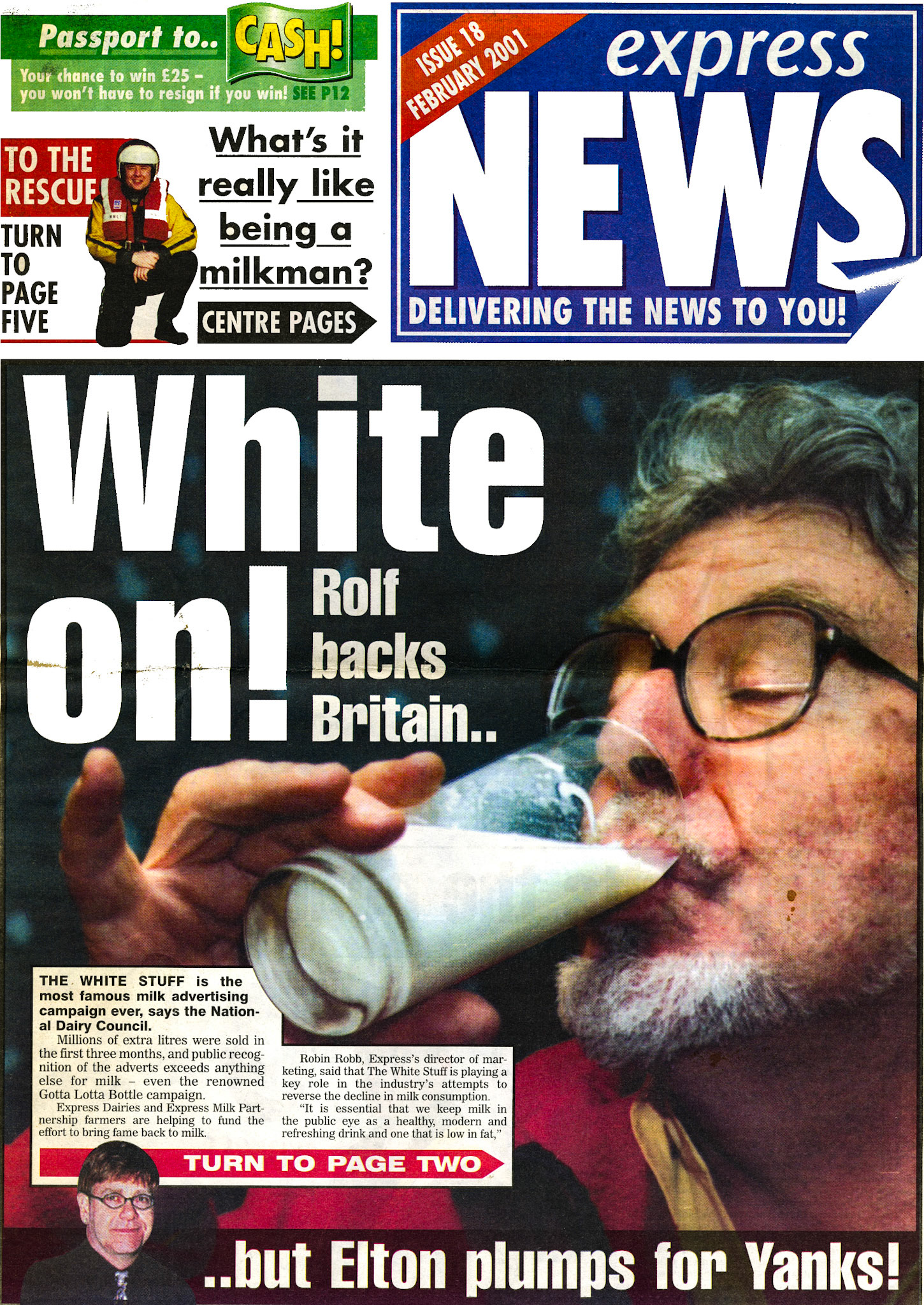 2001 February-Express News Front Cover