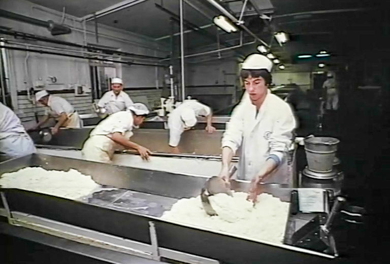 1970 Investment by Grand Met in the age of the silicon chip led a new Cottage Cheese plant at Milborne, Dorset being constucted  (Express 125 Years video still)