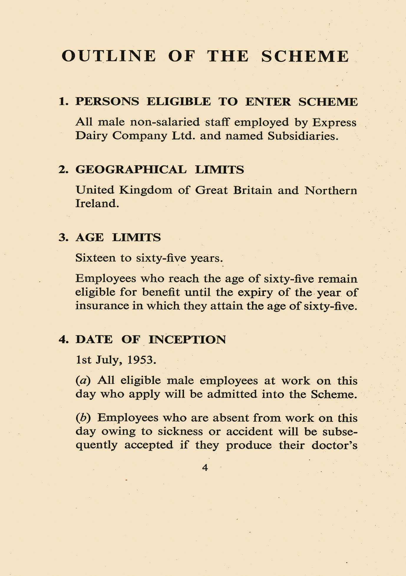 1953 Employee leaflet explaining the Sickness and Accident Scheme (Courtesy Paul Smith)