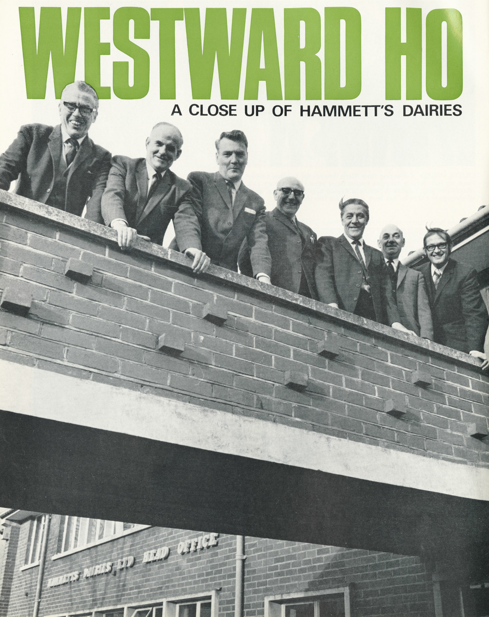 1972 HAMMETT'S DAIRIES SENIOR STAFF (A Close-up of Hammett's Dairies from Express News - Spring 1972 p4)