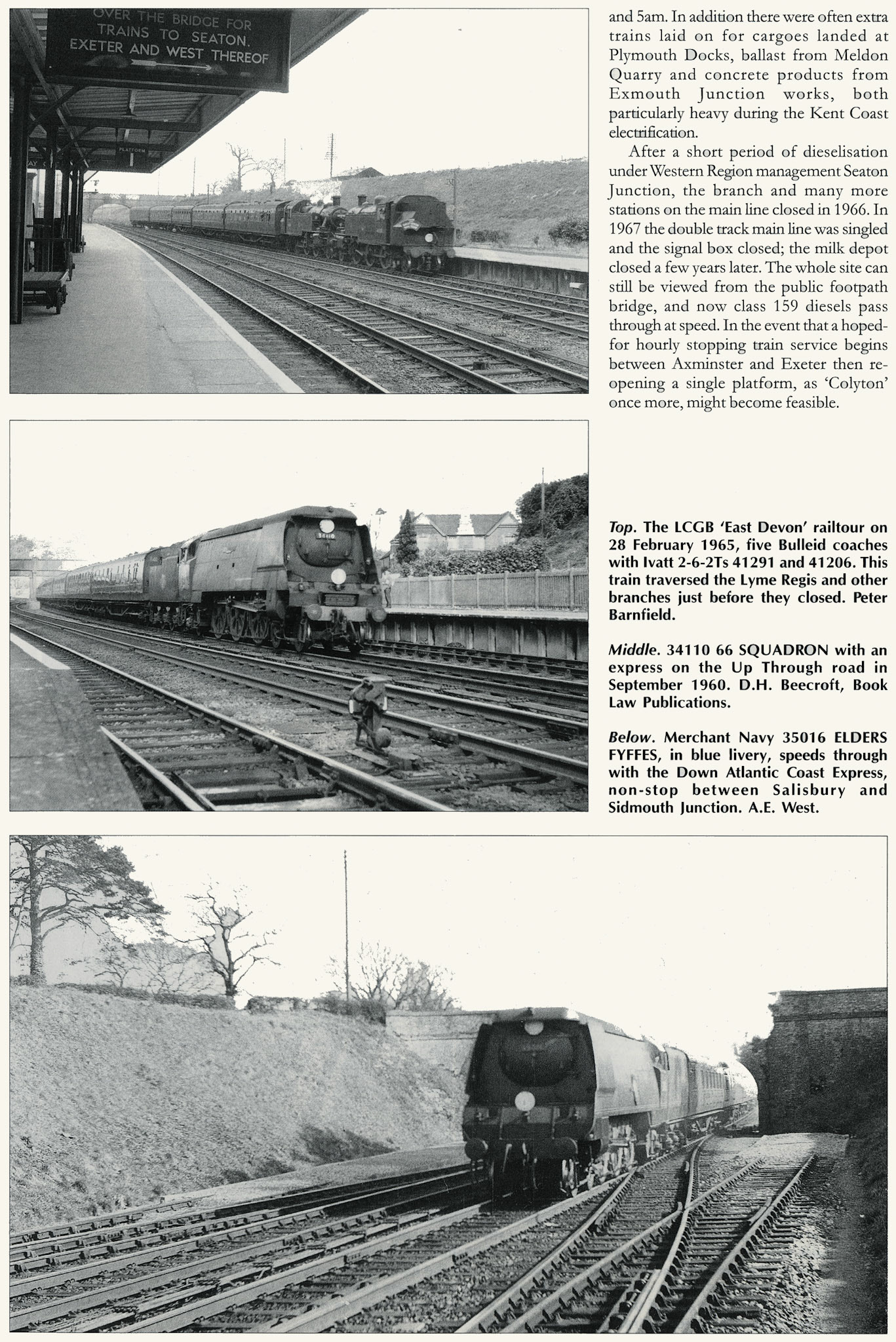2012 Seaton Junction Survey-British Railways Illustrated August Vol 21 No 11 Page 487 (Author John Nicholas)
