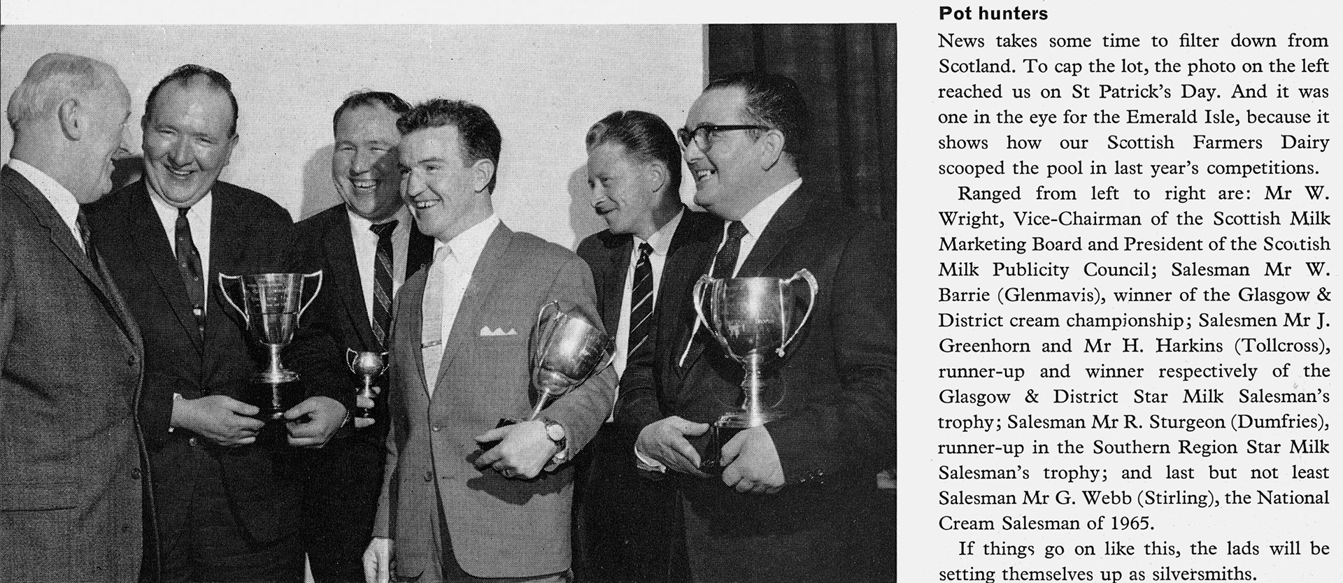 1966 Scottish Farmers Prizewinners. (Express News Summer 1966)