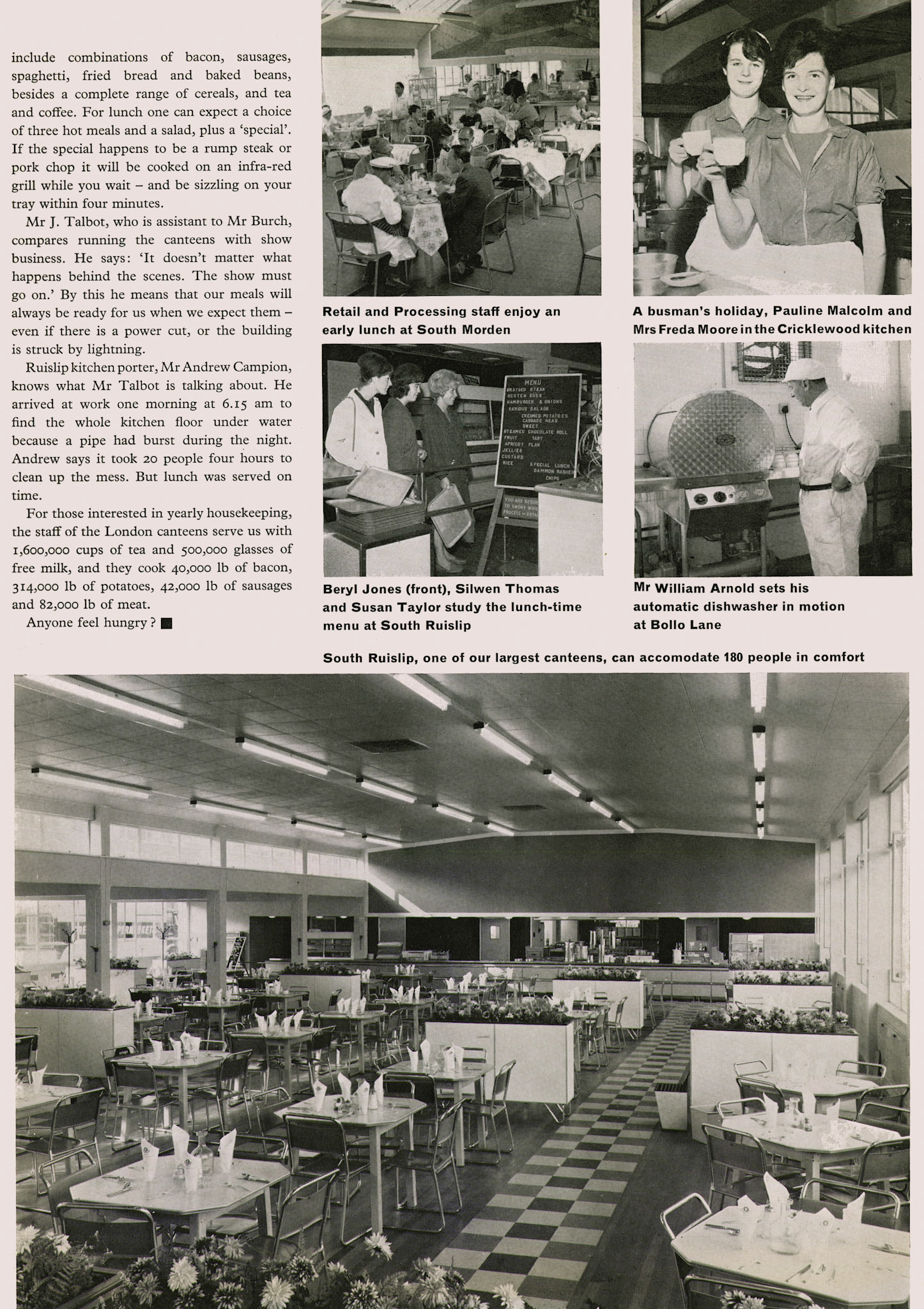 1963 Staff Canteen Feature Page 5. (Express News Autumn)