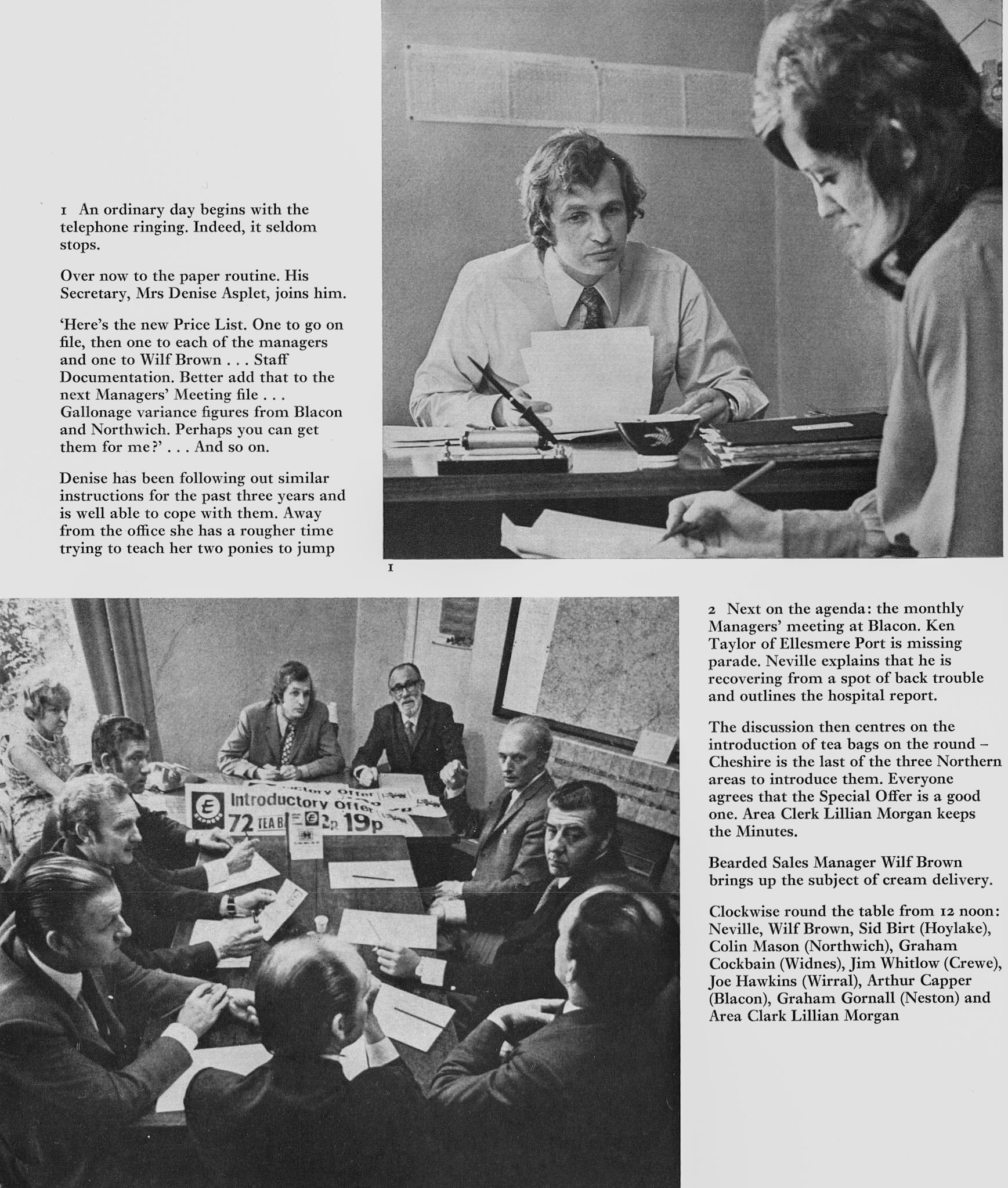 1973 Profile of Neville Lomas, Cheshire Retail Area Manager. (Express News Autumn)