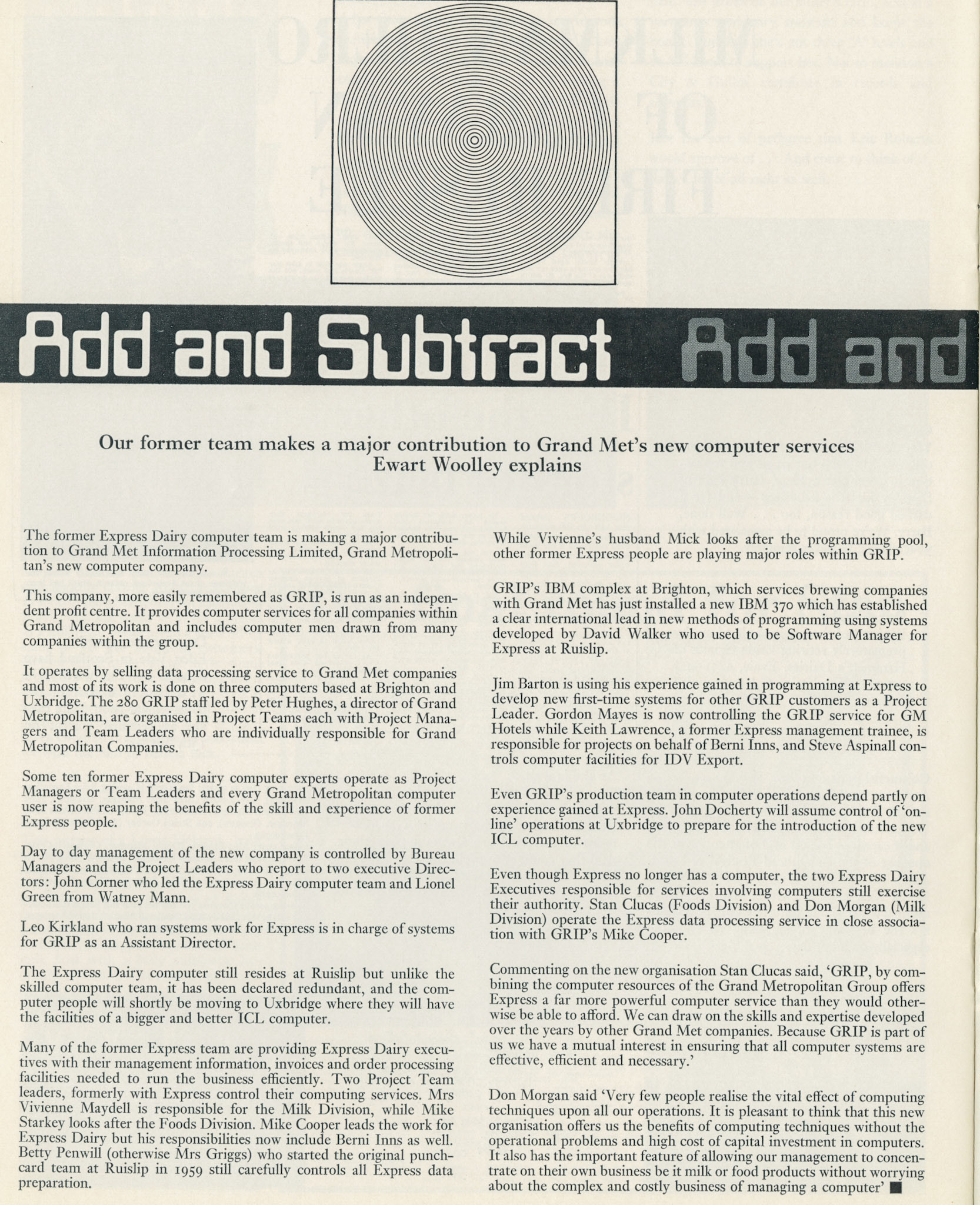 1973 GRIP - Grand Metropolitan Information Processing