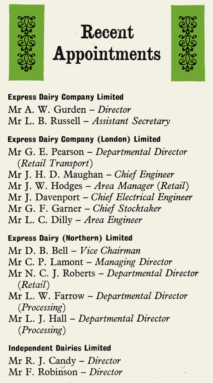 1959 Recent Appointments (Express News October)