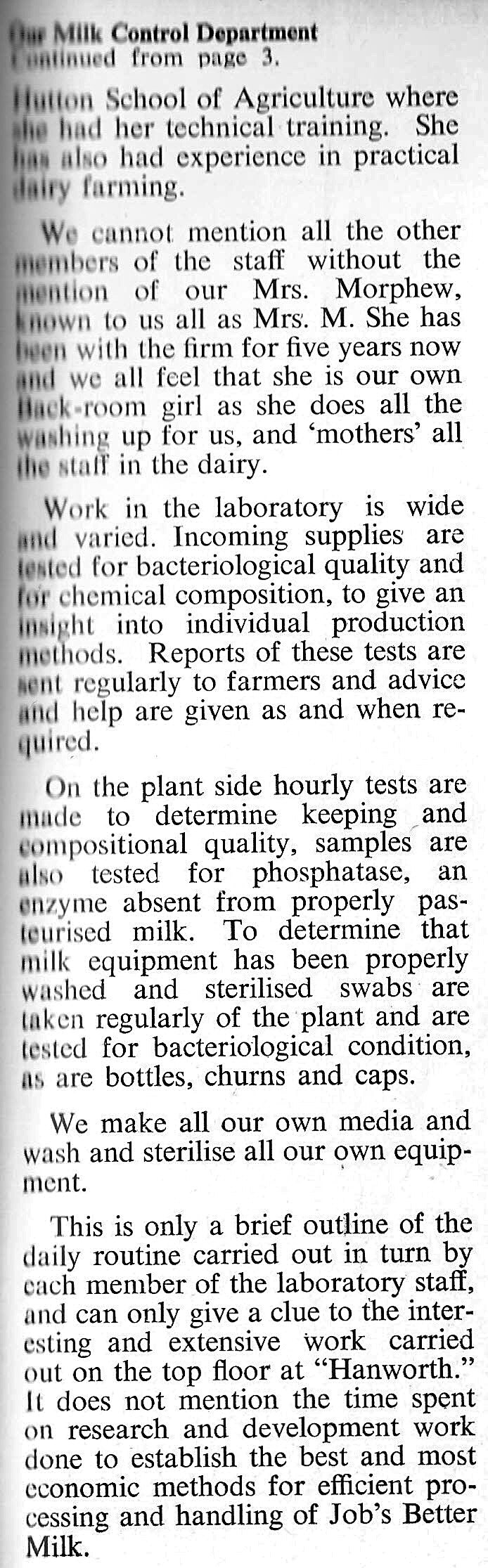 1954 April-Job's Dairy Milk Control Department. (Courtesy Book of Job, Roberts Foundation)