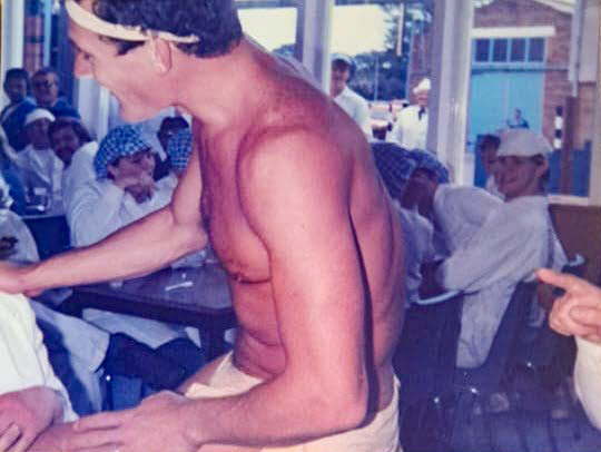 1980's Whittington. Kim Griffiths comments "Kiss O grams in the canteen at Whittington. I think it was middle 80's" (Courtesy Kim Griffiths)