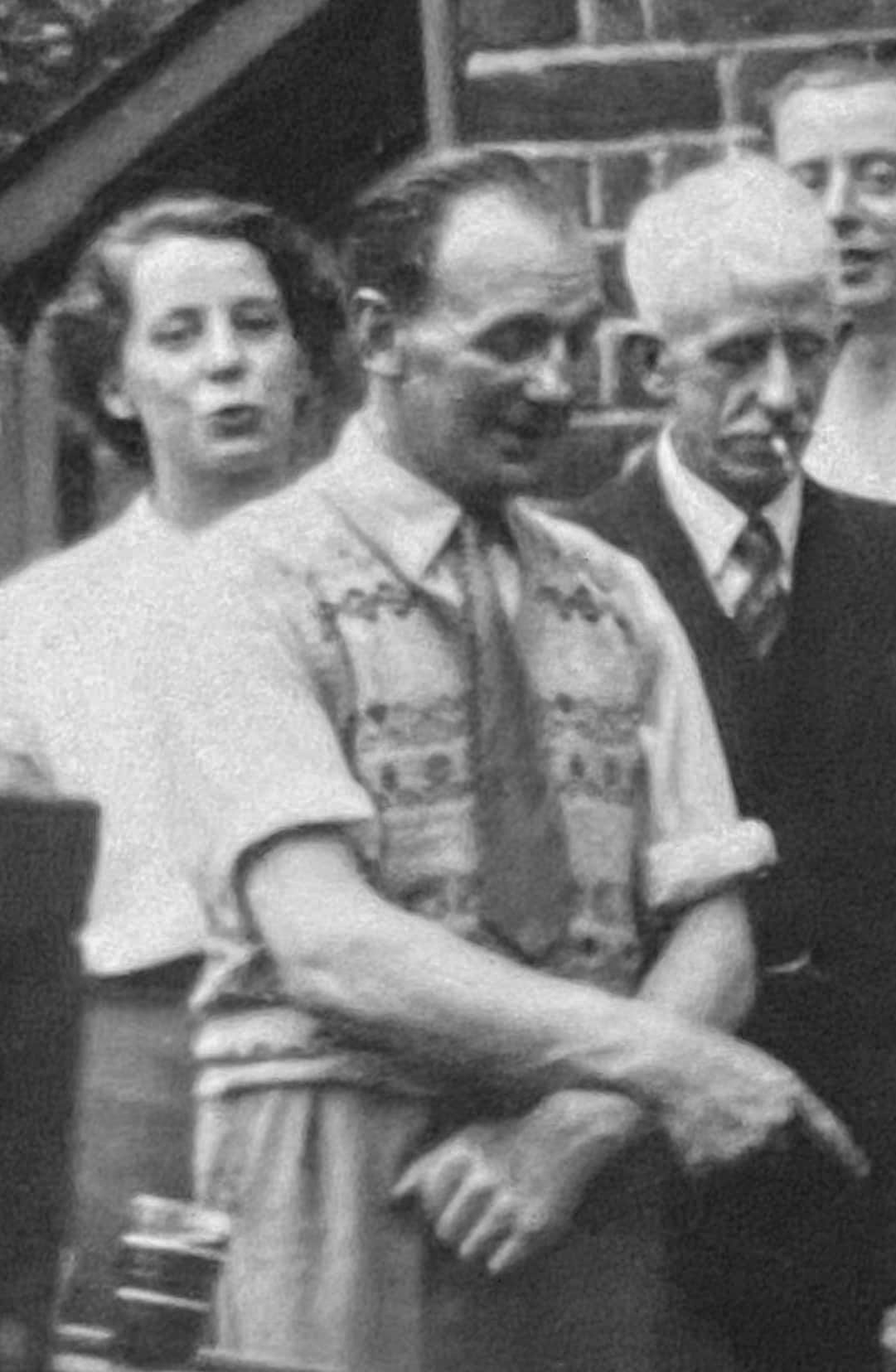 1970's? Rob Shepherd comments "This picture is of my Uncle, Leslie Charles Rutterford, better known as 'Nobby'. He worked for Express Dairy for many years from the 50s -70s. He suffered from trauma as a young boy which left him with a stutter and he said 'Nob, nob, nob' constantly. Over the years He worked at Lodge Road Hendon, Church Lane Kingsbury, Hall Lane, Five Ways Corner and College Farm, Finchley. I was his milk boy for a time. He drank in The Red Lion on Kingsbury Road Colindale/ West Hendon. I used to go into Lodge Road depot when I was working with Nobby; it wasn't a big depot as far as I could tell, but  I was about 13 so found it exciting to see!"