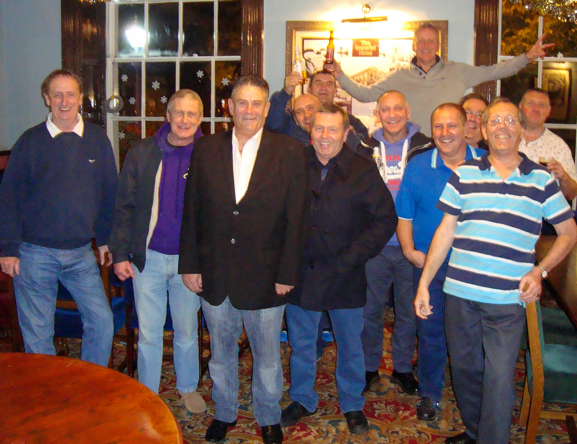 2015 Exeter Staff Reunion. Clive Leleuve, Paul Harris, Steve Evans, Mike Browning, Graham Cann, Mike Critchard and Phil Budd. (Courtesy Phillip Budd)