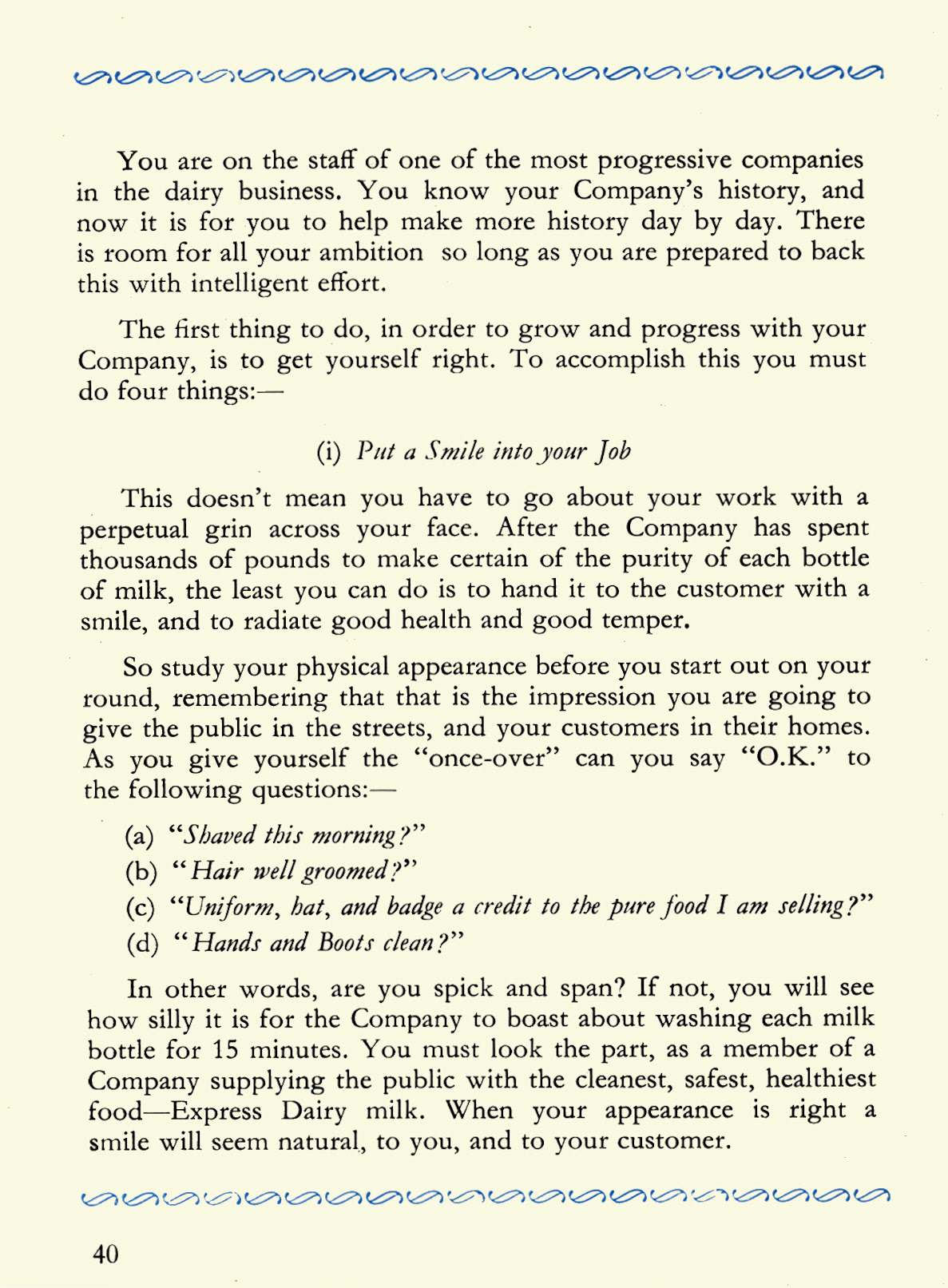 1956 Express Salesman's Manual, Fourth Edition published 1954, presented to Roger Gillard, Orpington Depot