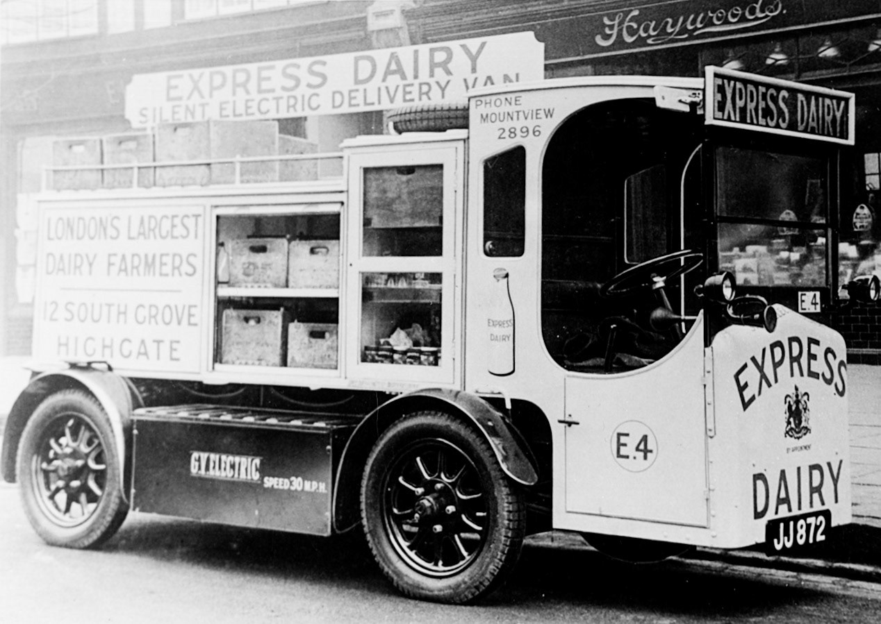 1920's Highgate early electric milk float JJ 872. (Courtesy Dave Fane)