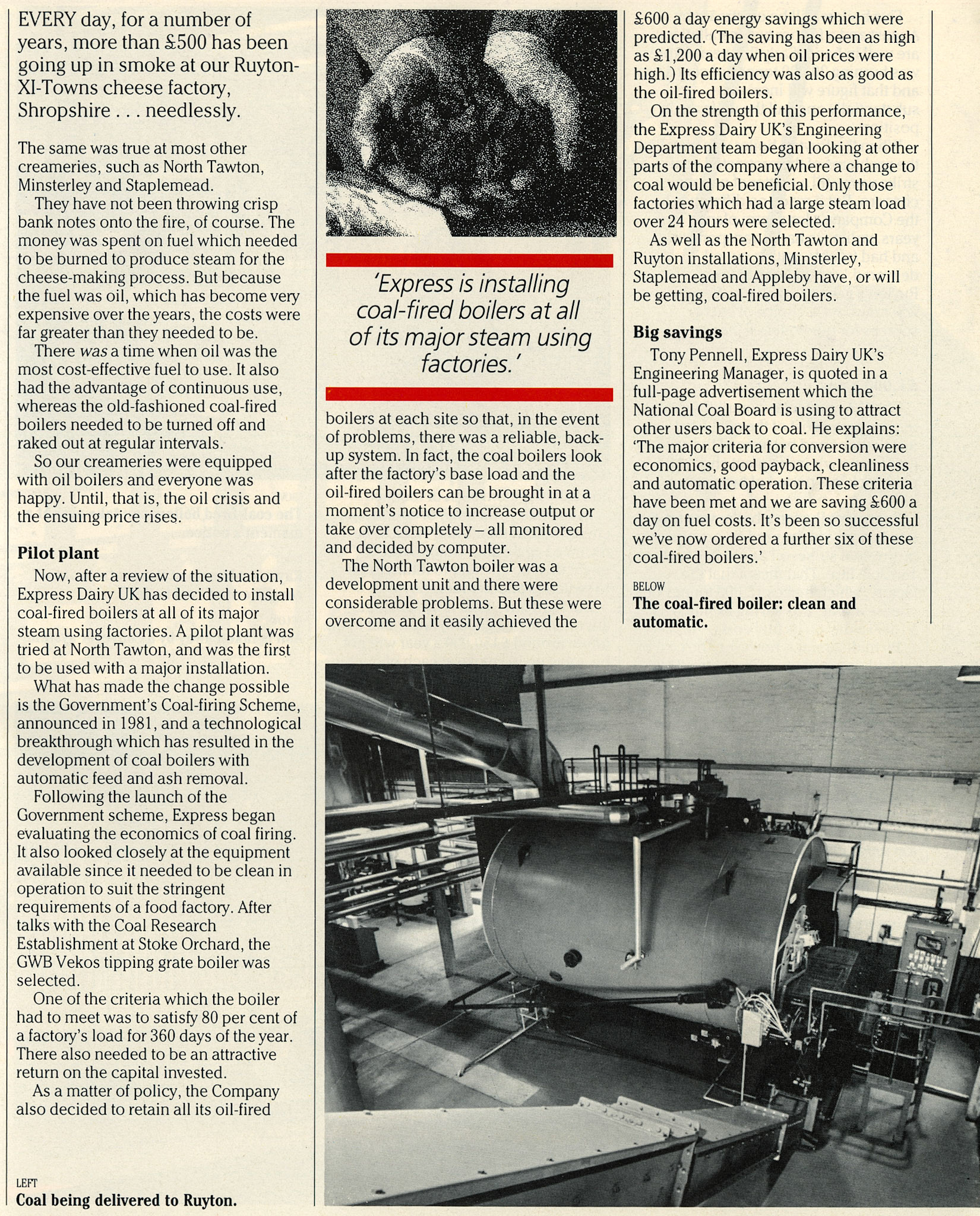1985 - Why Express is switching to coal at Ruyton