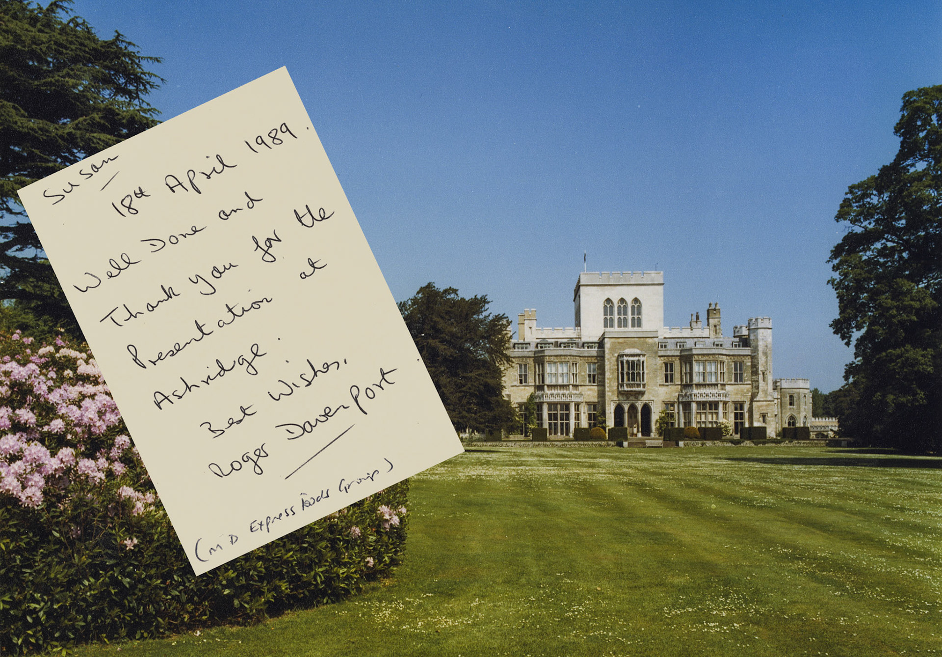 1989 Express Foods Group Graduate Scheme, at Ashridge. (Courtesy Soo Rose-Cook)