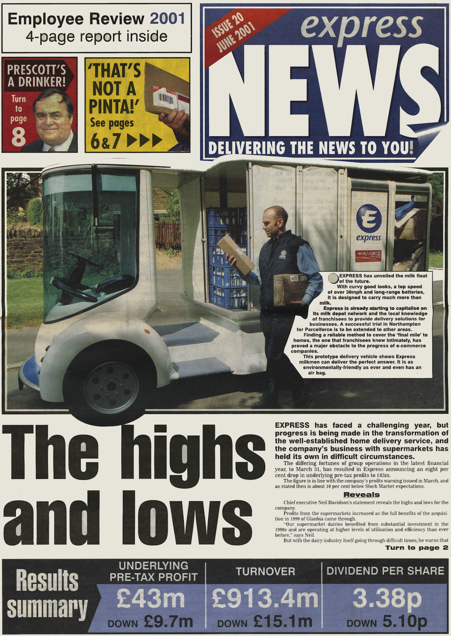 2001 June-Express News Front Cover