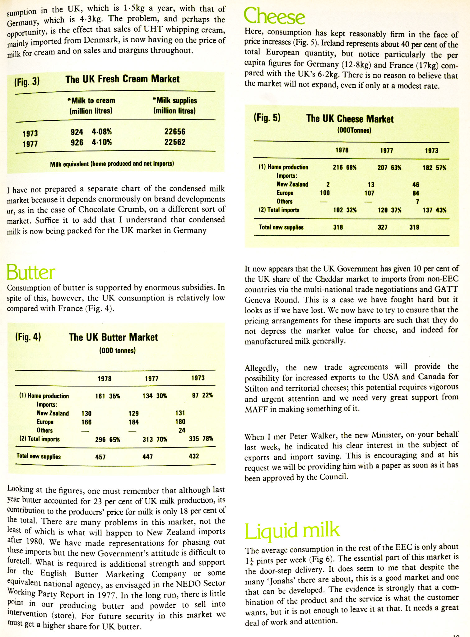 1979 John Travers Clarke's review of the dairy industry on behalf of the Dairy Trade Federation. (Express News Autumn)