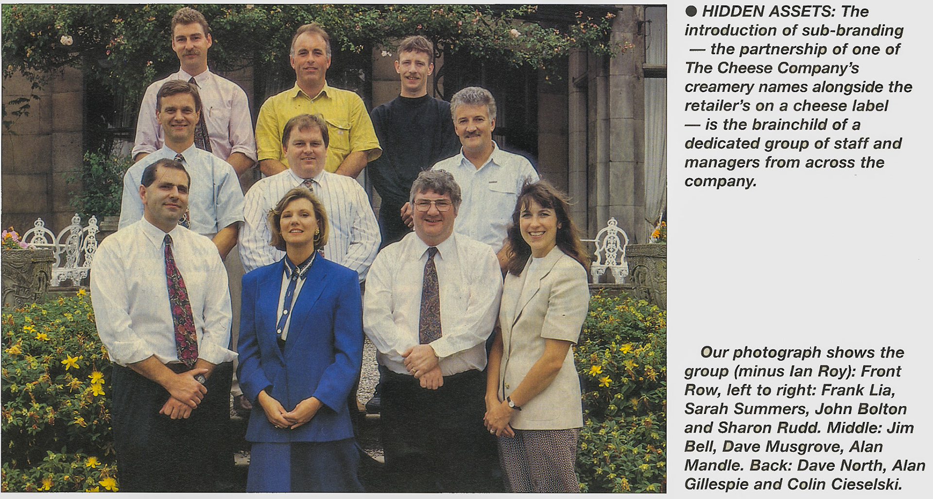 1994 September Working Group from Appleby, North Tawton, Lockerbie and Reeces's-The Cheese Company News (Courtesy Alan Mandle)