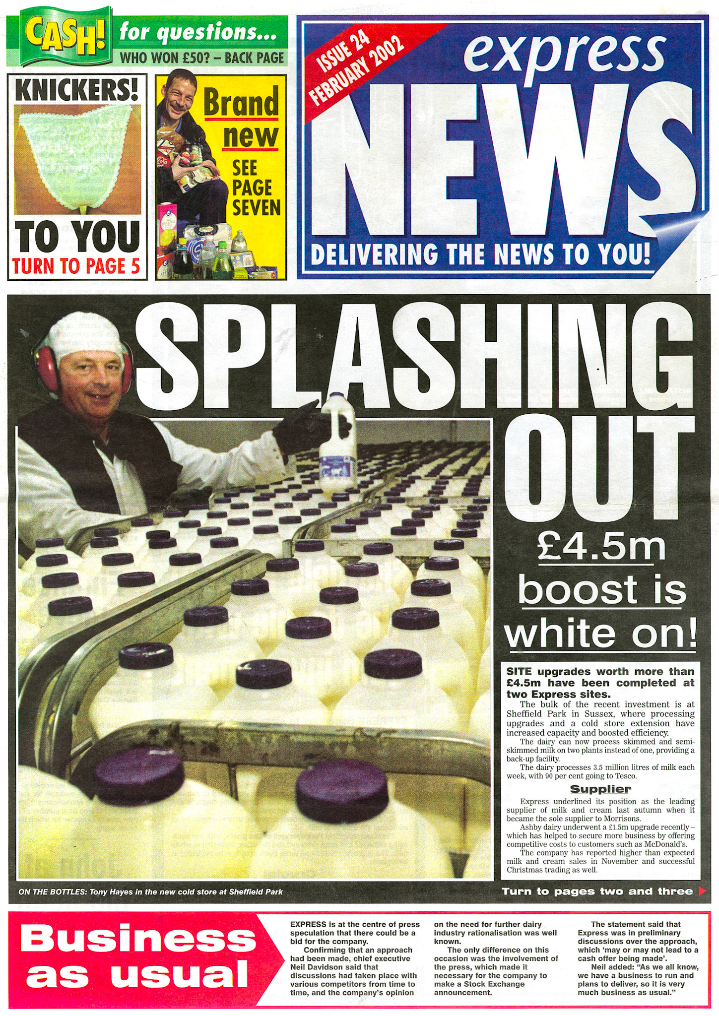 2002 February-Express News Front Cover (Courtesy Paul Luke)