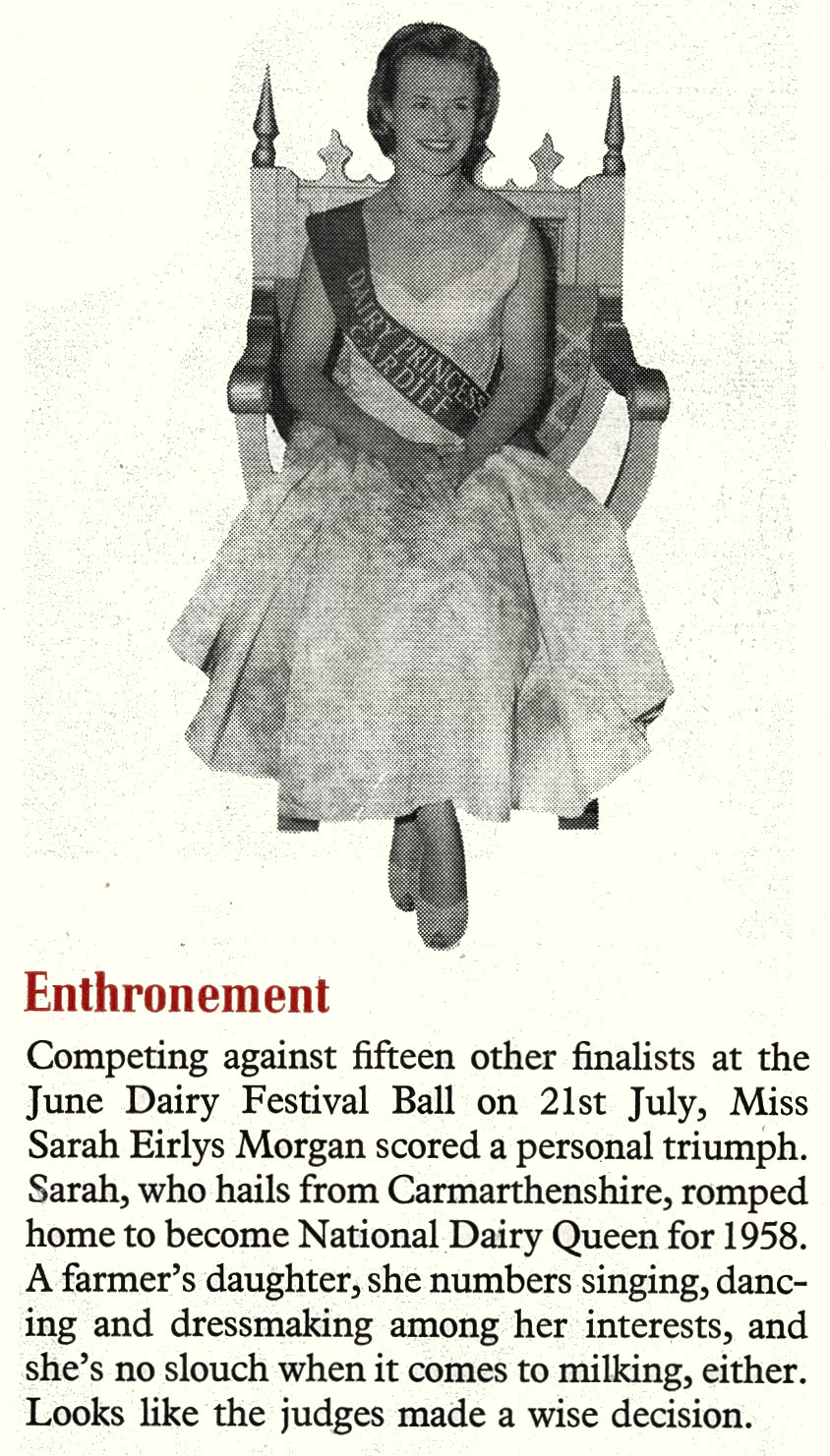1958 National Dairy Queen Sarah Eirlys Morgan. (Express News September)